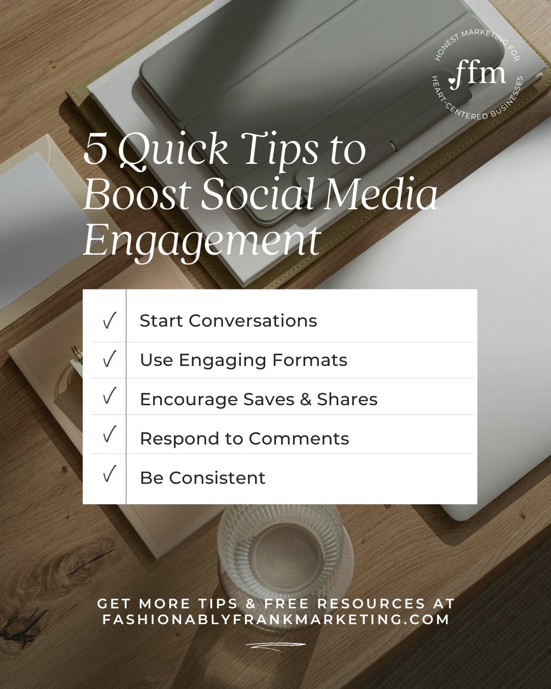 Want to boost engagement on social media? Instead of just posting and hoping for the best, try these five simple strategies to increase interaction and build real connections. 😍⁠
⁠
1. Start Conversations⁠
Stop talking at your audience - talk with th