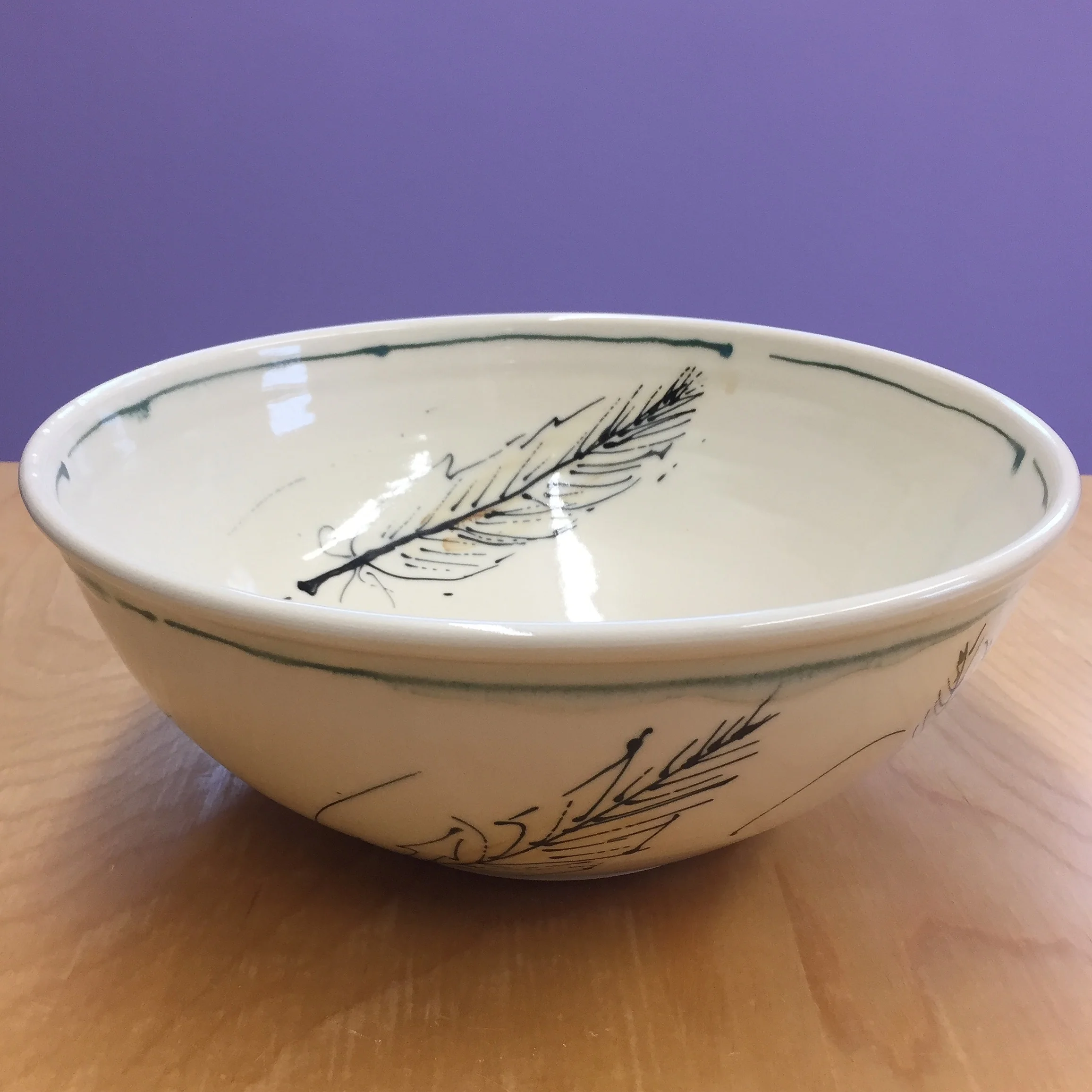 Feather Serving Bowl