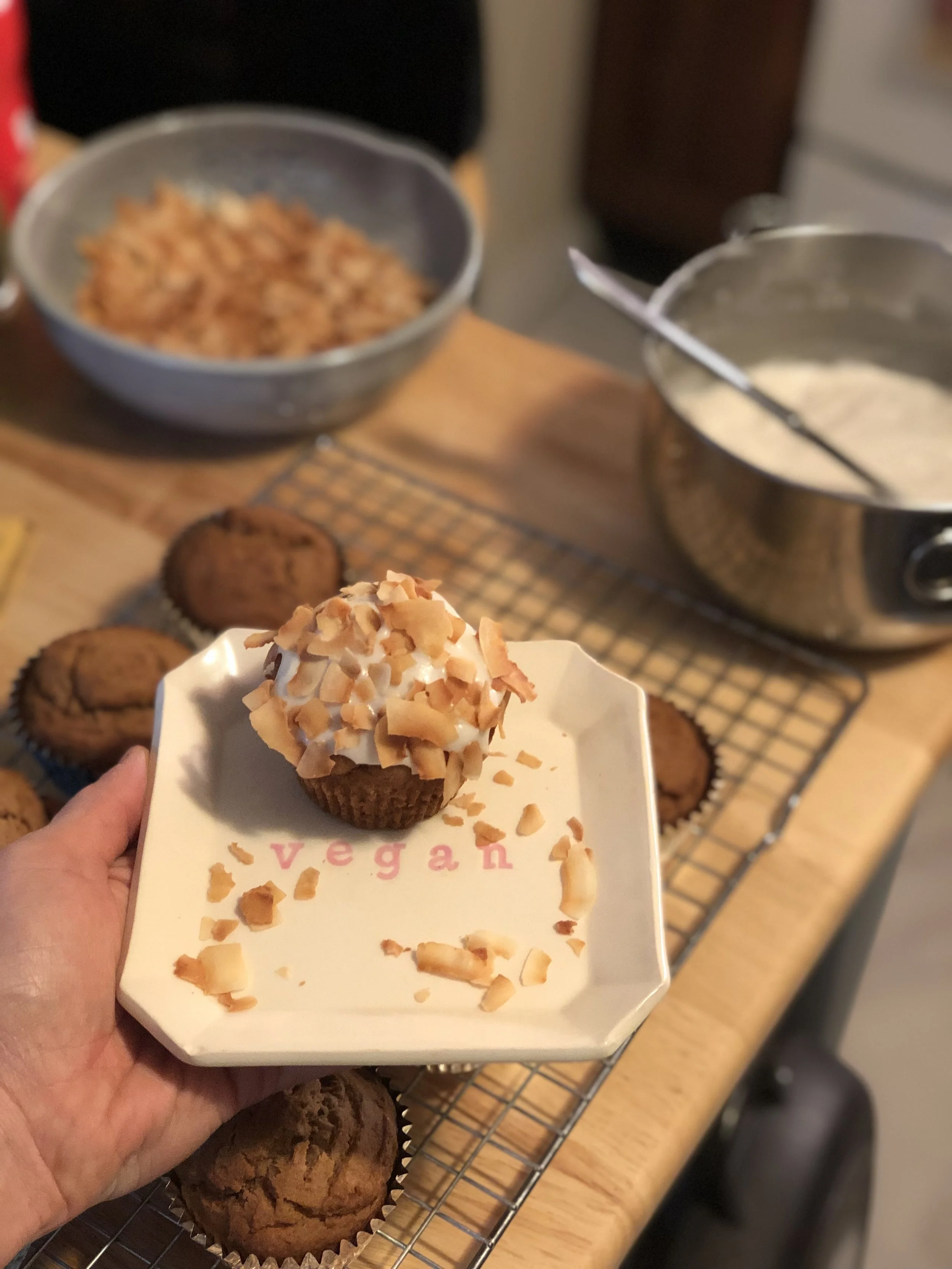 Vanilla Cupcakes with Toasted Coconut