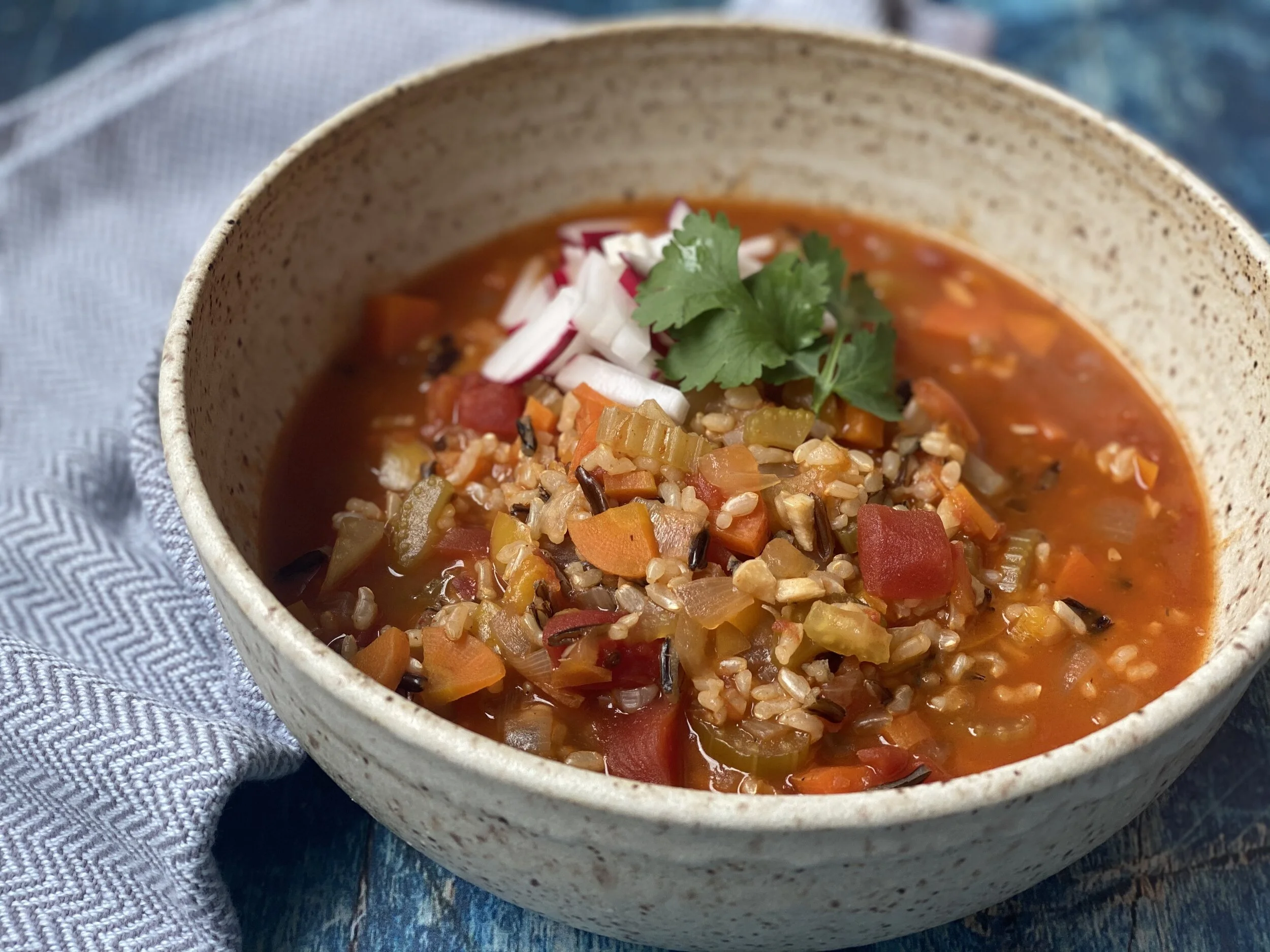 Hearty Wild Rice and Veggie Soup