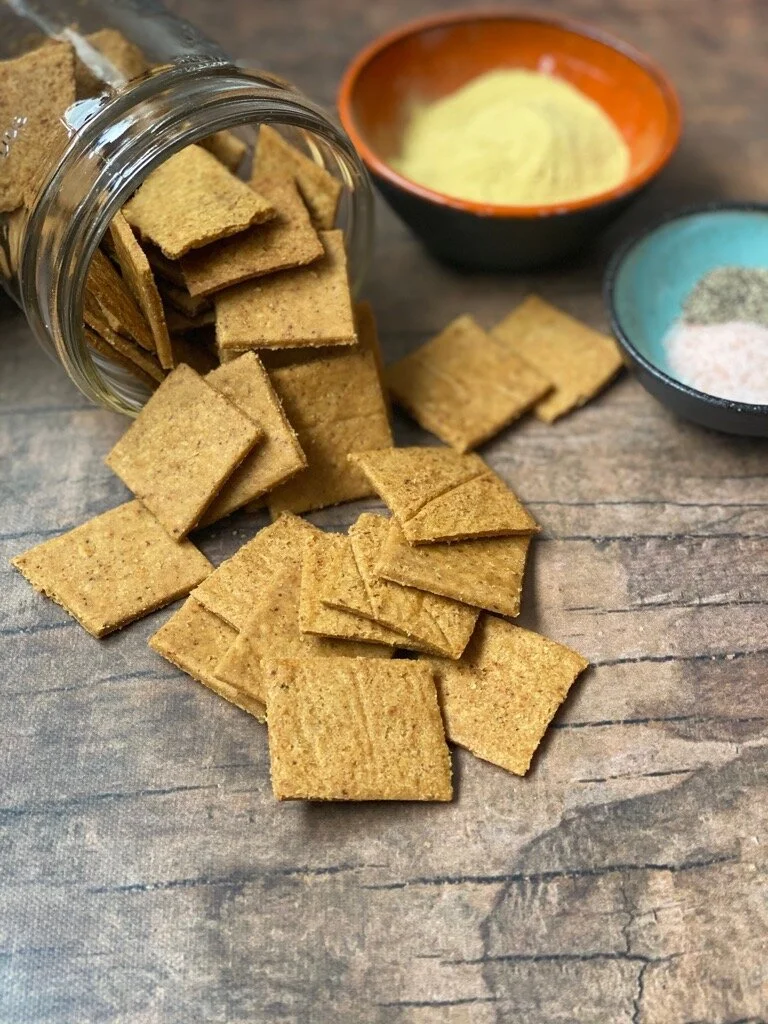 Cheezy Cassava Crackers
