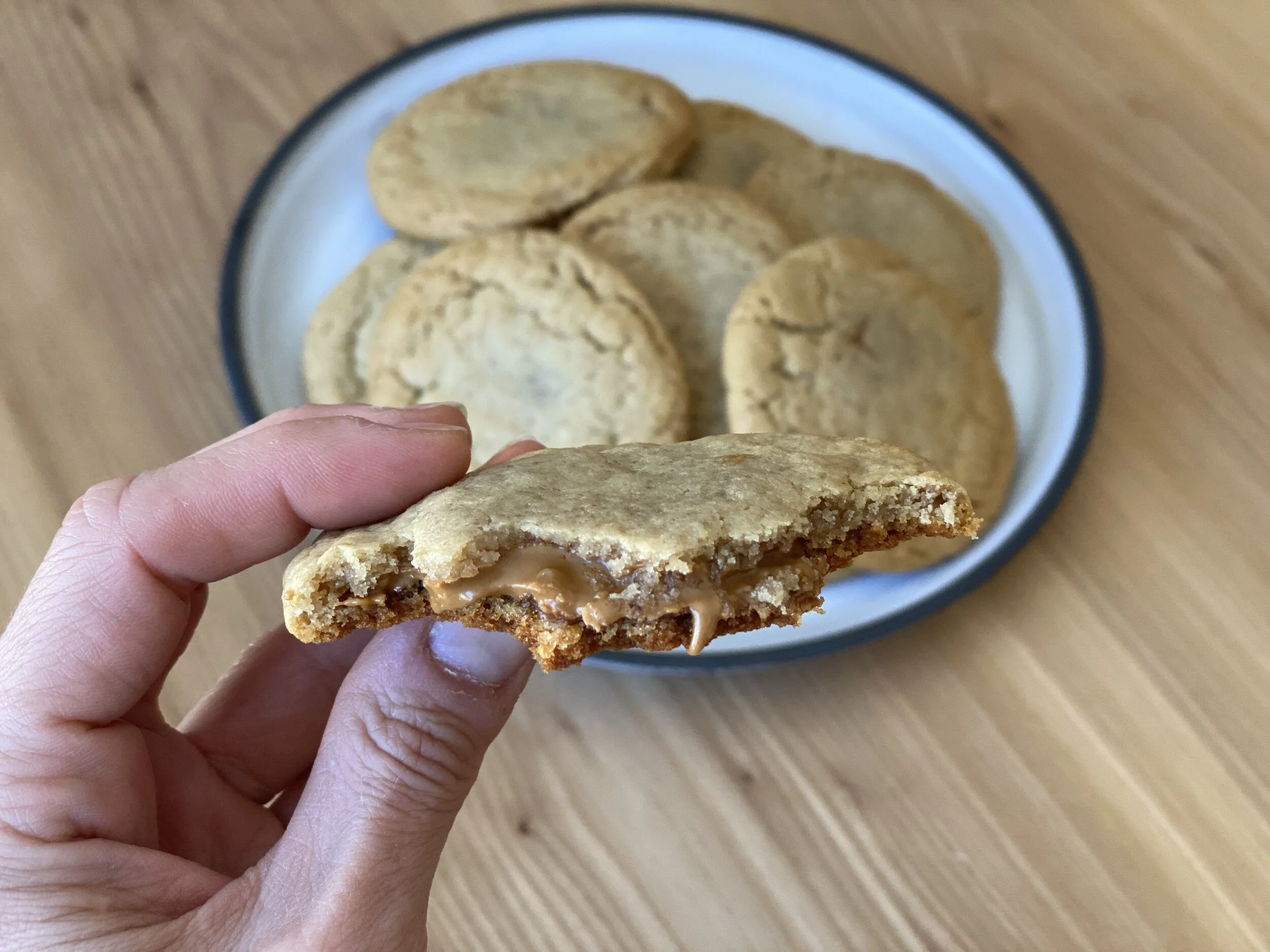 Biscoff Stuffed Ginger Cookies