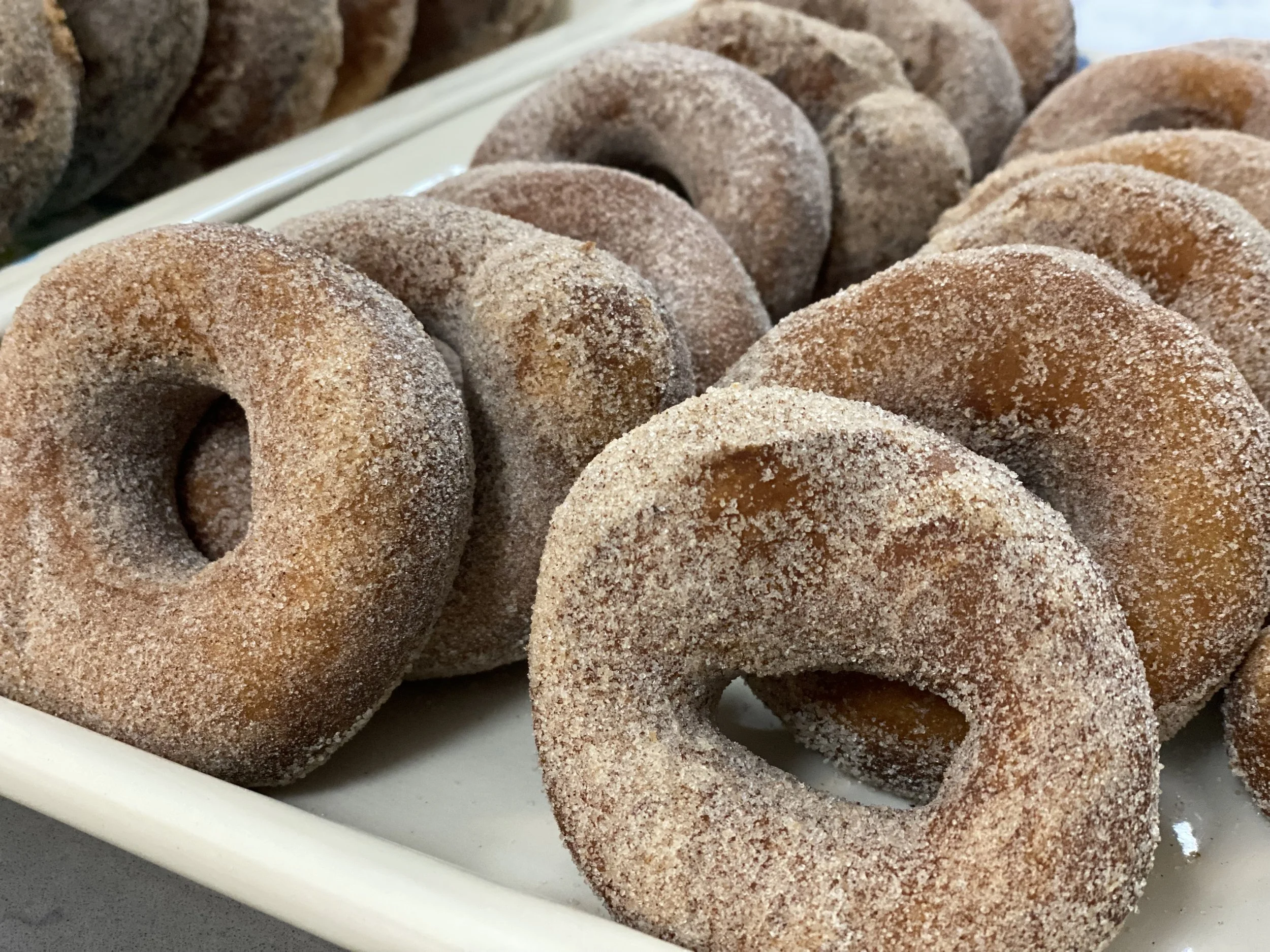 Vegan Sourdough Apple Cider Doughnuts