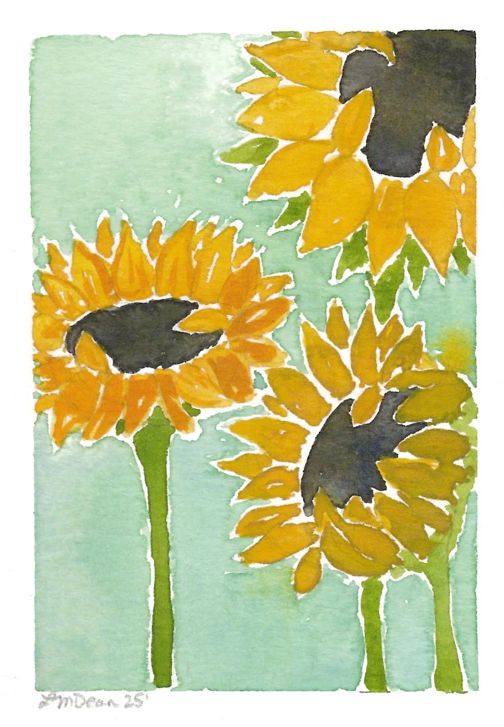 Sunflowers on Aqua.jpg