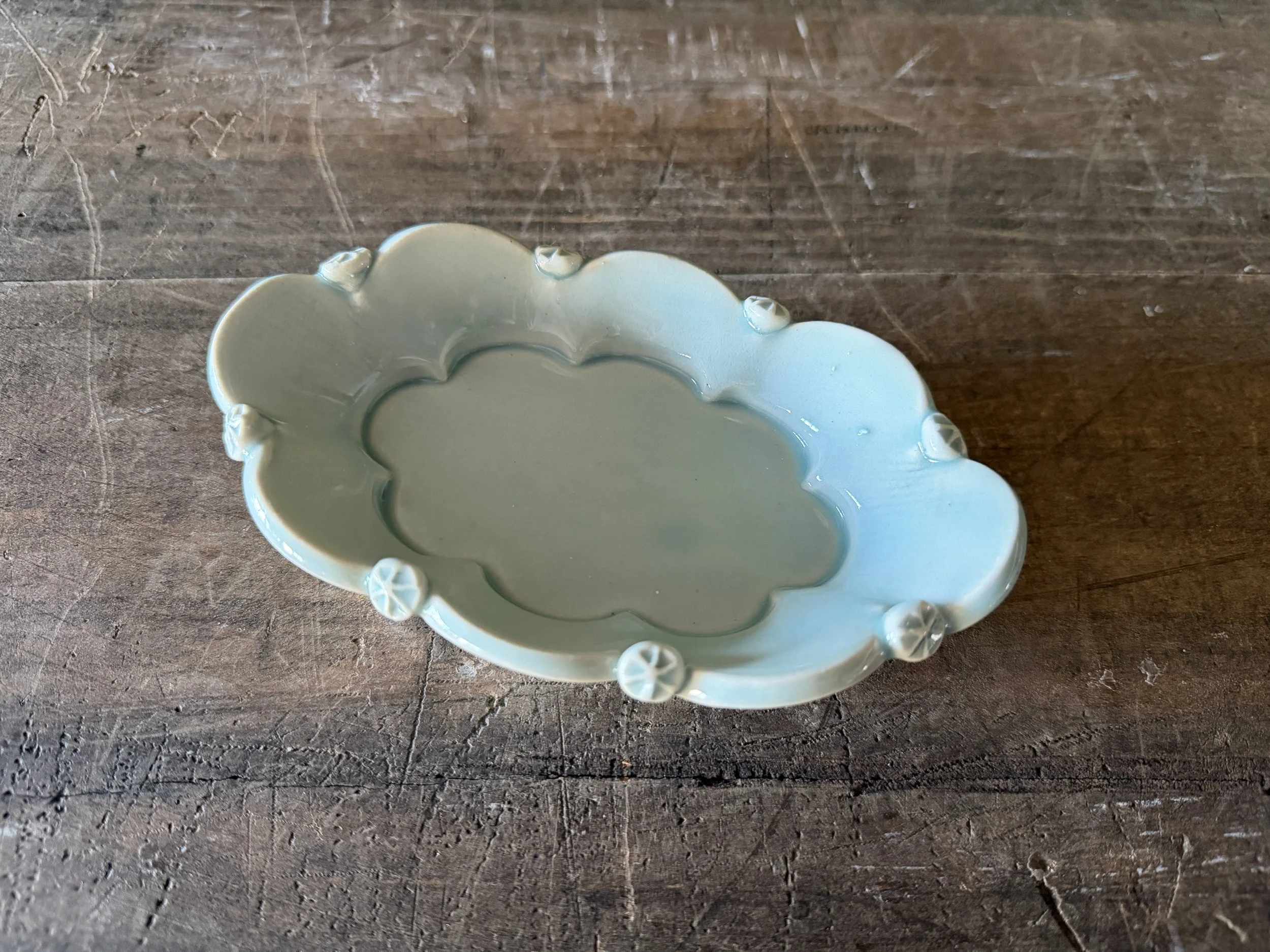 Aqua Cloud Shaped Dish