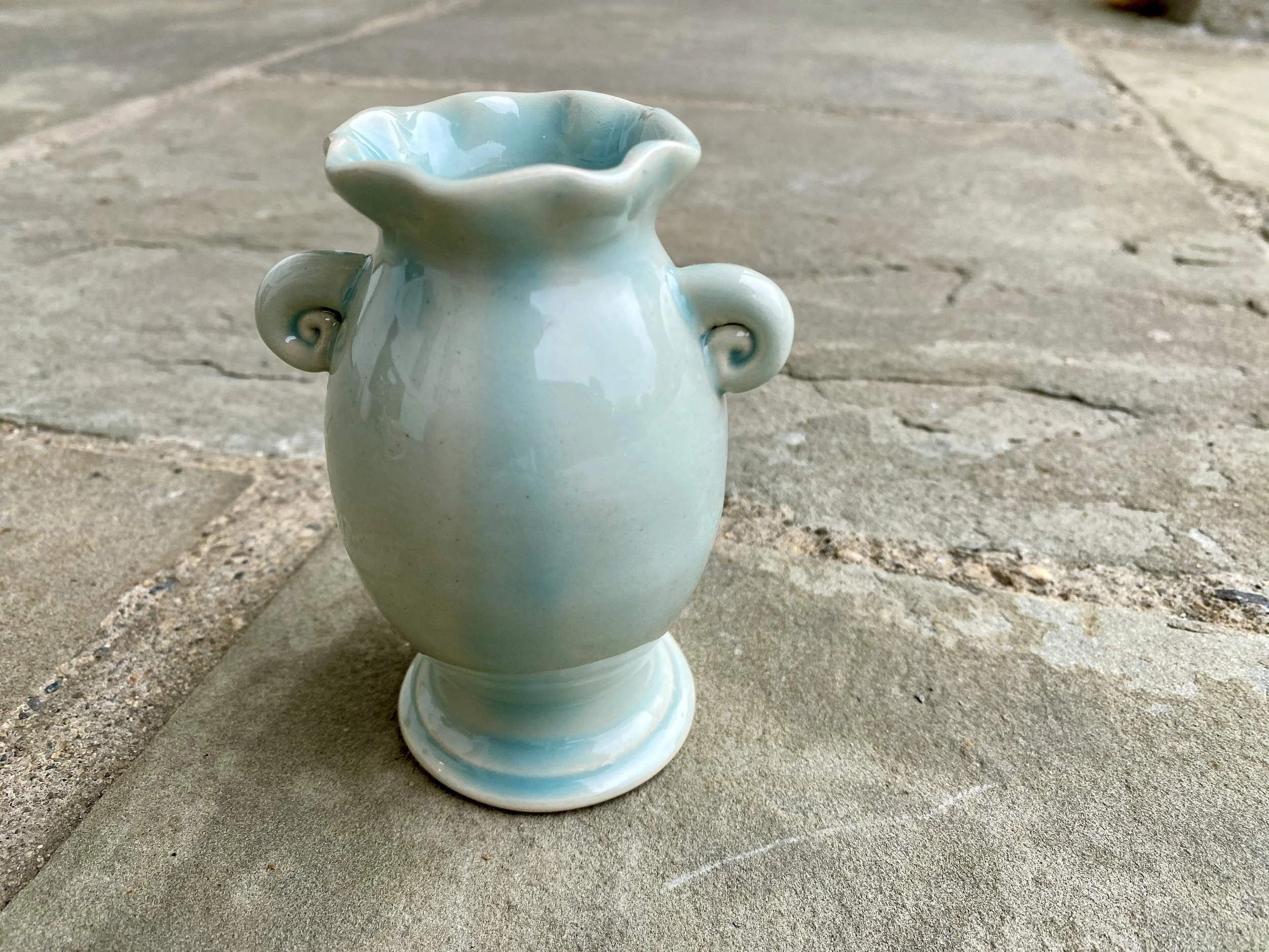 One of a kind Vase: Aqua