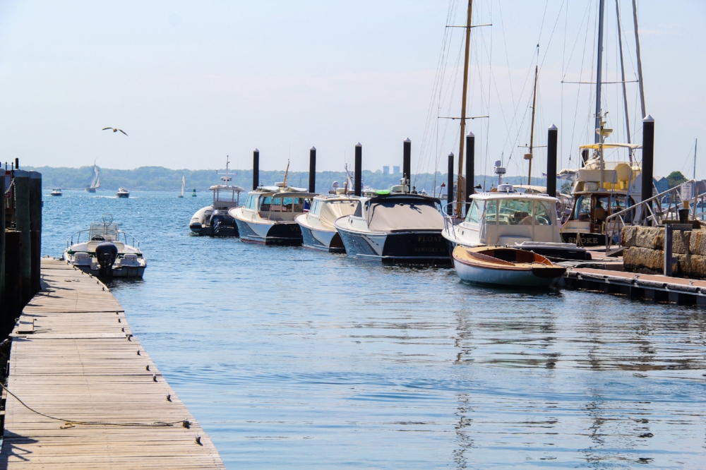 Beautiful harbors just a block away from Thames St, Newport, RI