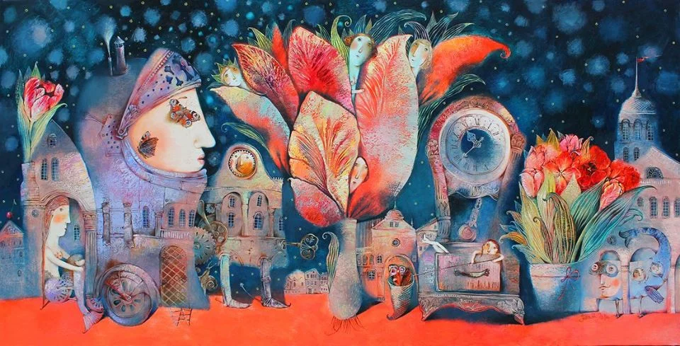 A.Silivonchik. May Night.2016.Oil on Canvas.39x79 in (100x200).jpg