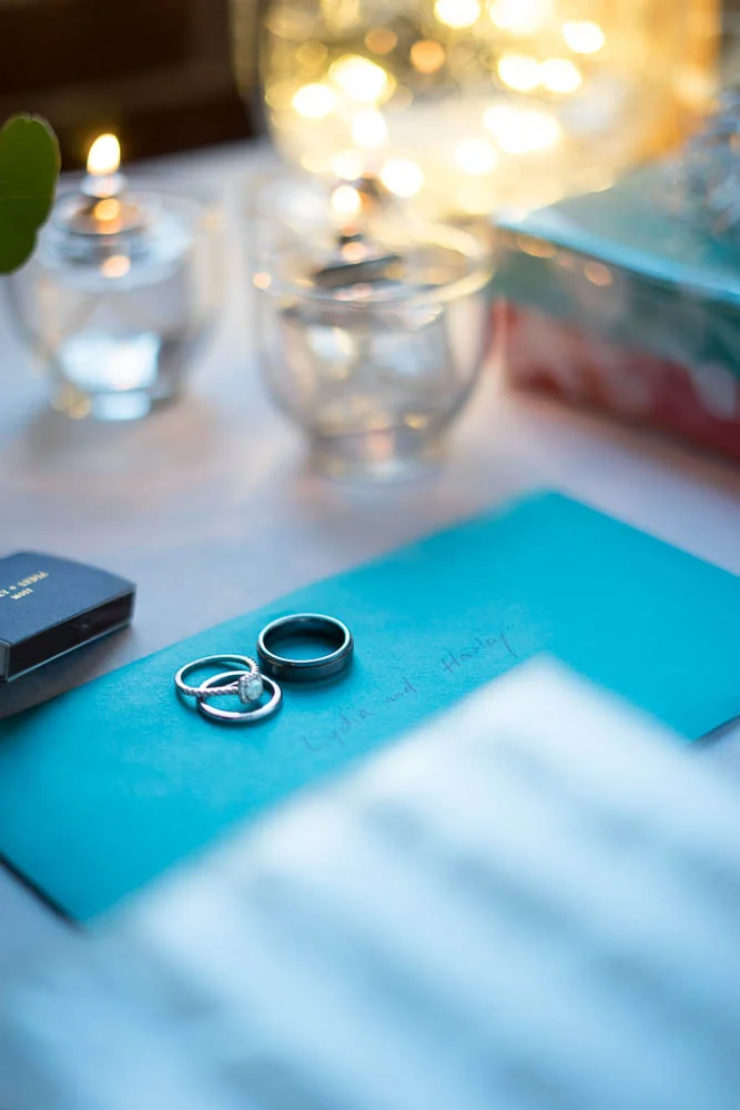 A ring detail photograph from a wedding reception at Jim Edmonds Space 15. 