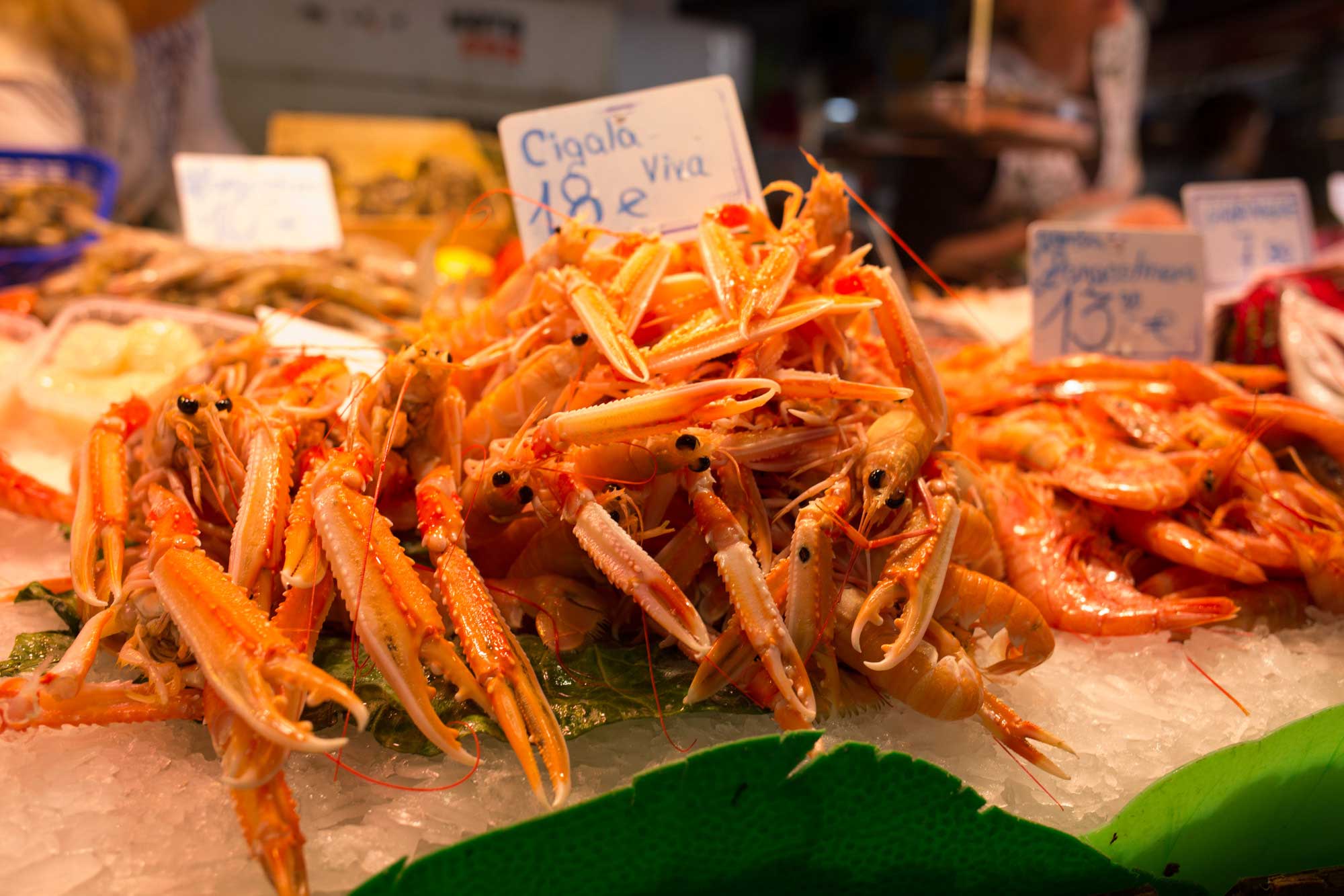 2014 — Fresh seafood at the Mercat de la Boqueria