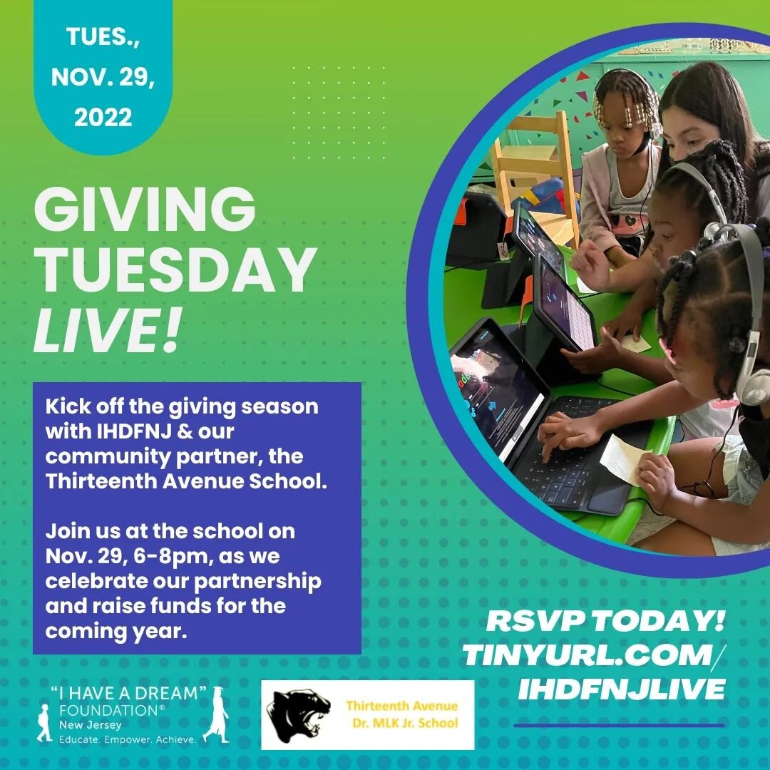 TONIGHT #IHDFNJ is hosting an in person fundraising event for #GivingTuesday. Join us at the Thirteenth Avenue School @nps_13thpanthers for an evening of community, celebration, and #fundraising. This event is free to attend, but donations are encour