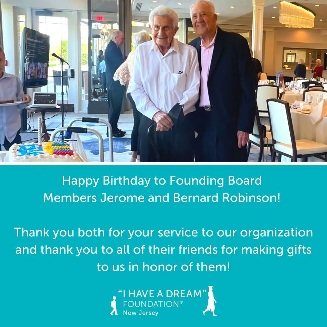 Happy Birthday to founding board members Bernard and Jerome Robinson! The Robinson Brothers celebrated their birthdays last month and we were honored to join them!