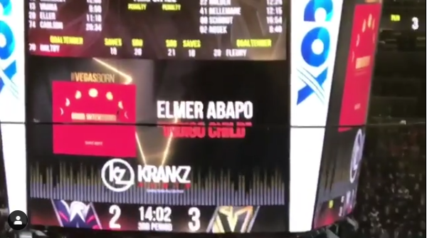 Elmer Abapo's 'Indigo Child' Played Live at Vegas Golden Knights Game