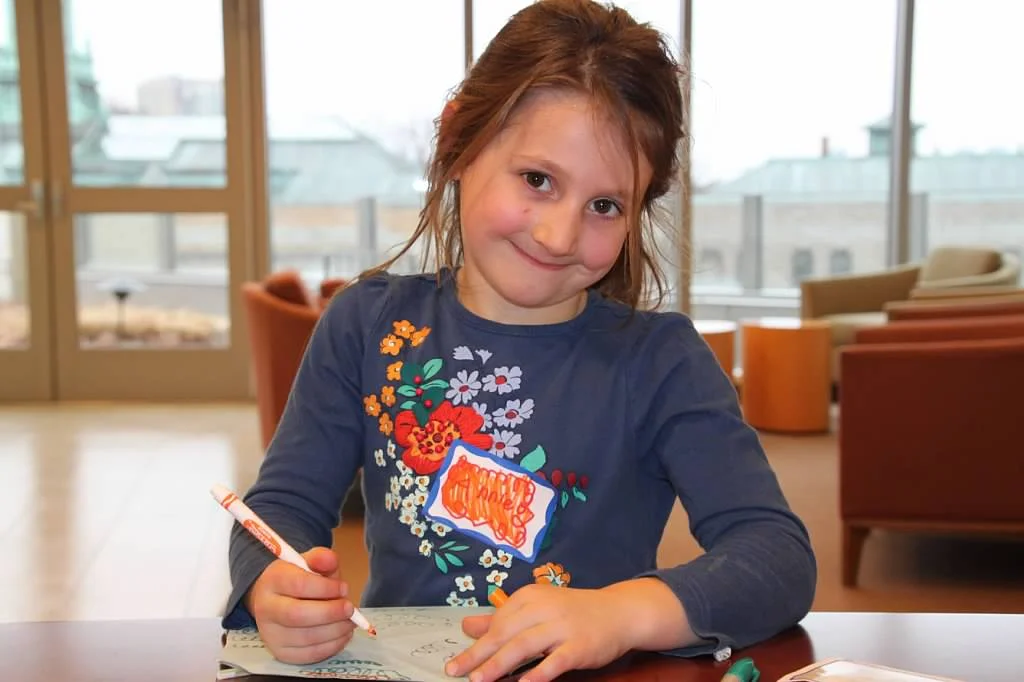 My daughter Annie taking a break at one of the Moms as Mentors ® programs we were able to attend together