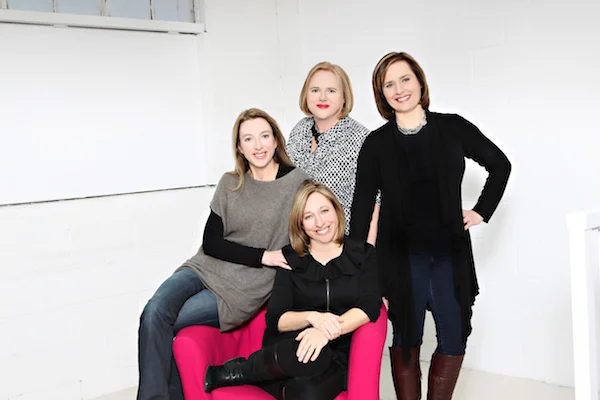 Julie Cole (Far Left) with her Three Fellow Co-Founders of Mabel's Labels