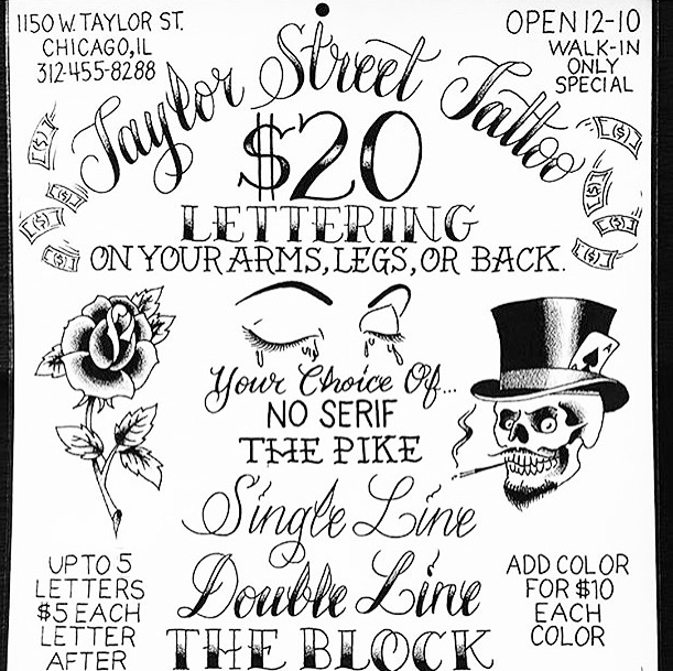 $20 Tuesday — Taylor Street Tattoo Co.