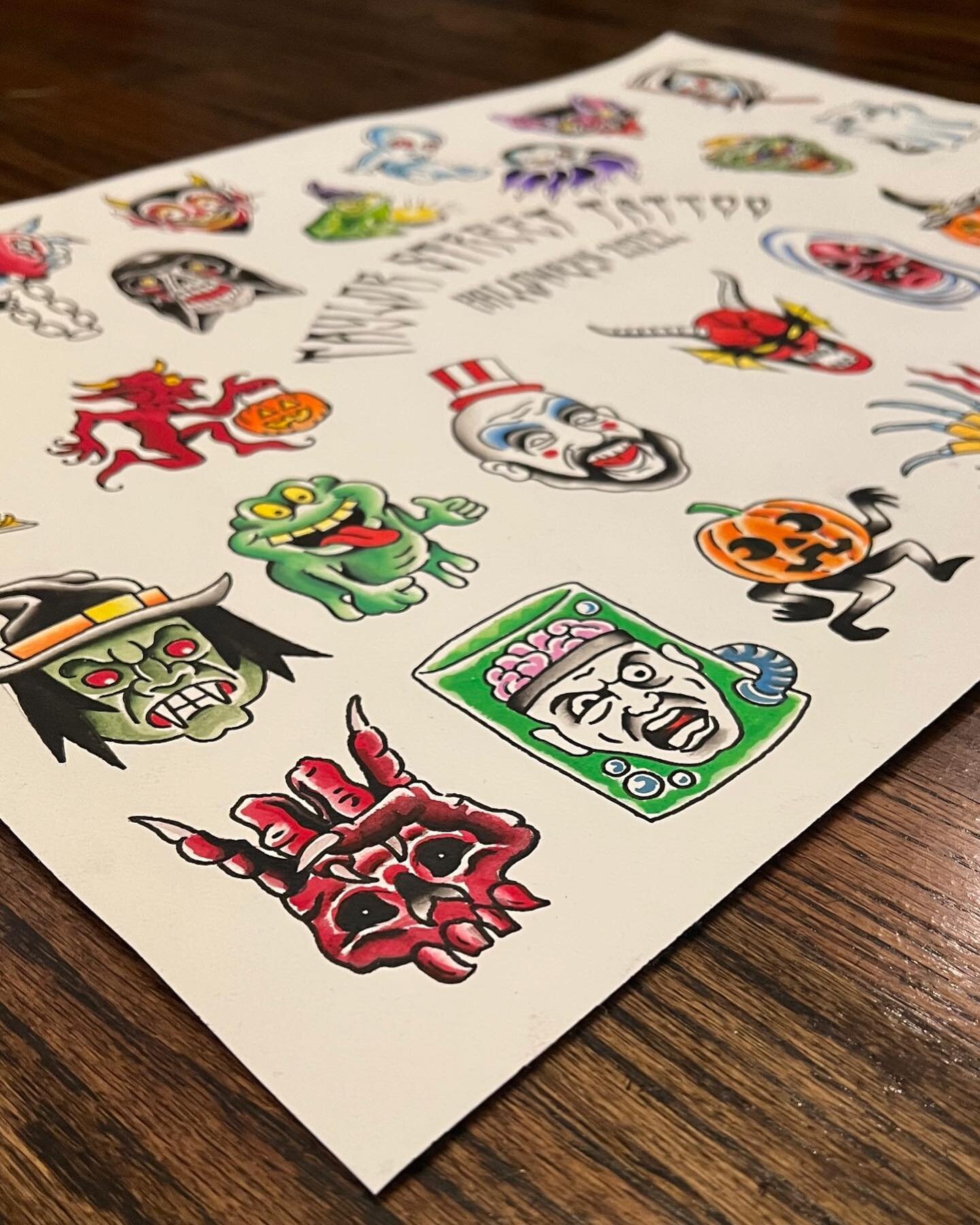 HALLOWEEN- Tattoo flash sheet - Canis-Infernalis's Ko-fi Shop - Ko-fi ❤️  Where creators get support from fans through donations, memberships, shop  sales and more! The original 'Buy Me a Coffee' Page.