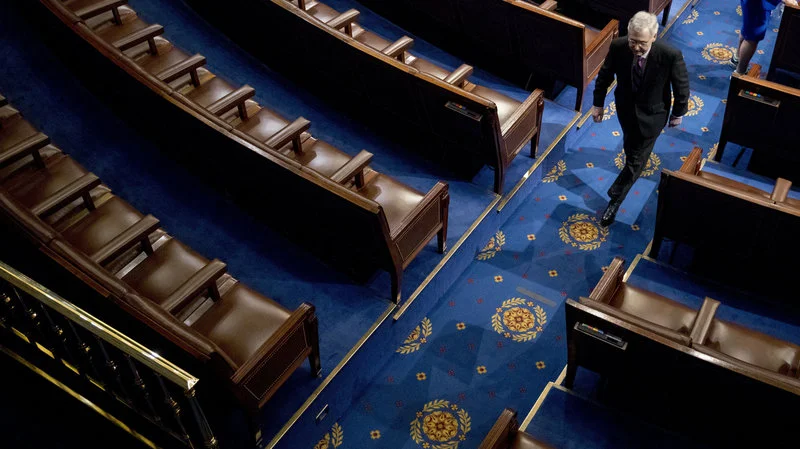 Senate Majority Leader Mitch McConnell of Kentucky walks off the House floor in April. In his chamber, McConnell can decide virtually by himself what the Senate will do — and even what it will consider doing. Andrew Harnik/AP