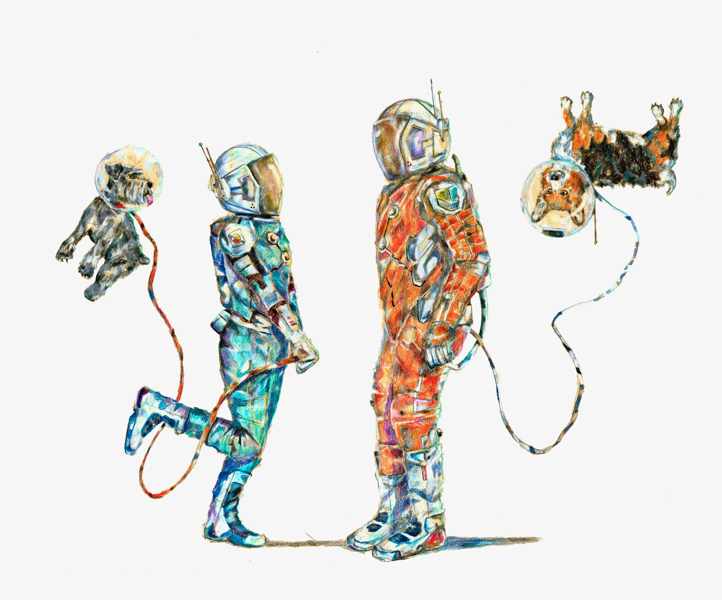 "Astronaut Dog Walk, 3000 AD,"