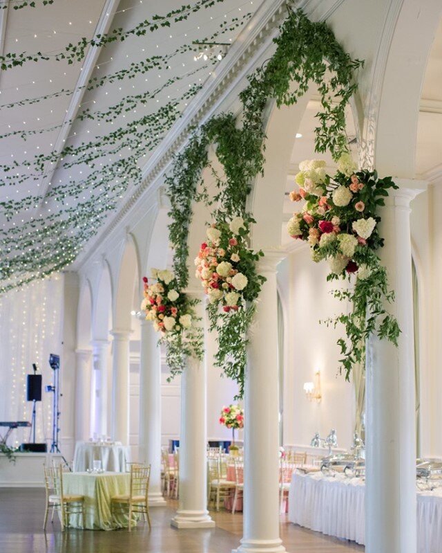 Let&rsquo;s bring the outdoors in! We loved greening these arches for the ultimate garden party!  #flowerpower#flowerlovers #flowermagic #wedding #flowers #weddingflowers #callmarigold #dontwaitocelebrate #marigoldwedding