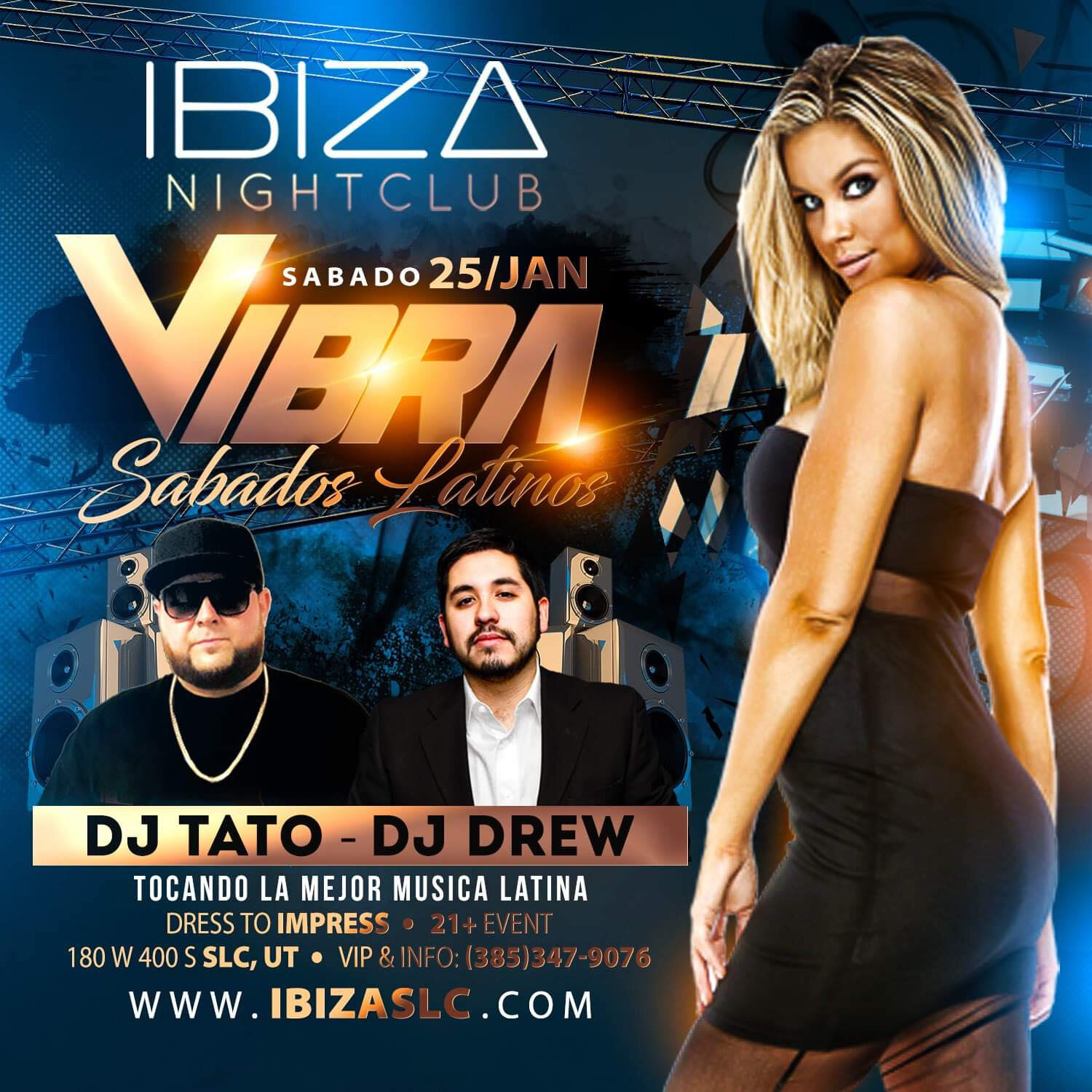 Dj Drew at Ibiza Nightclub Vibra Sabados Latinos — PREMIER EVENT DJ