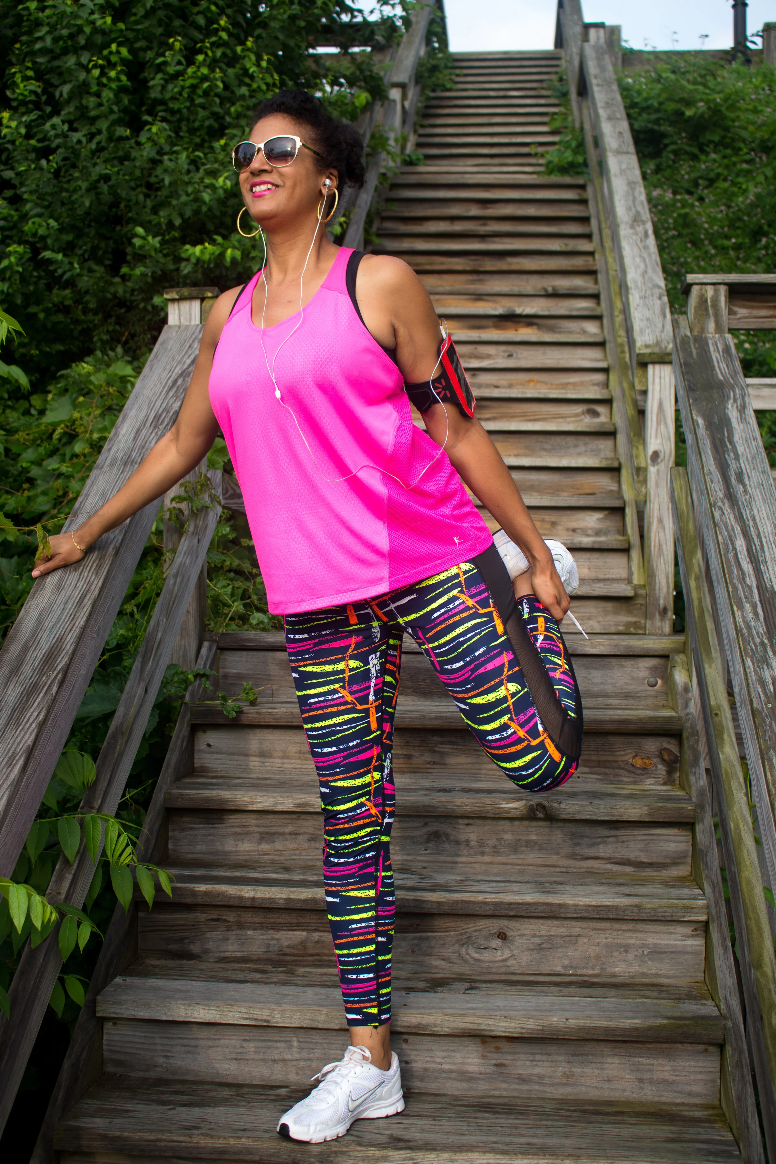 STRETCHING HER BODY AND MIND TO HIT HER GOALS PHOTO TAKEN BY JORDAN M. TYLER WEARING | STUDENT, SUNY COLLEGE AT BUFFALO EDITED BY MELISSA O. SCOTT