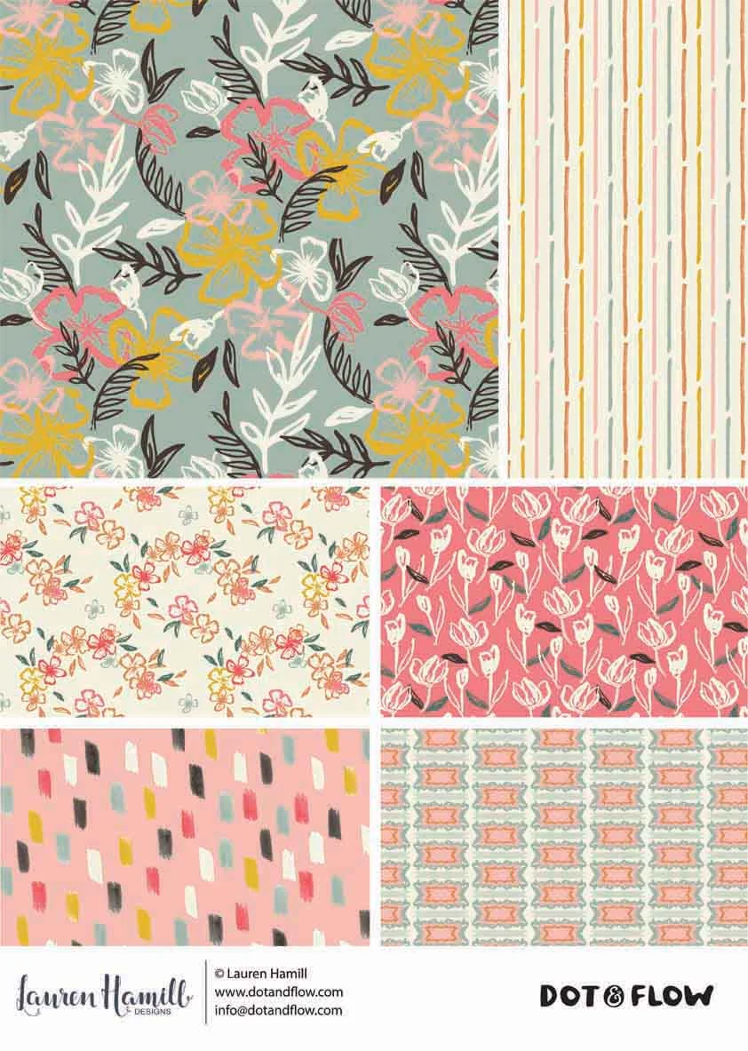 Lauren Hamill - Bright Sketchy Florals - Presentation Sheet - A3.jpg