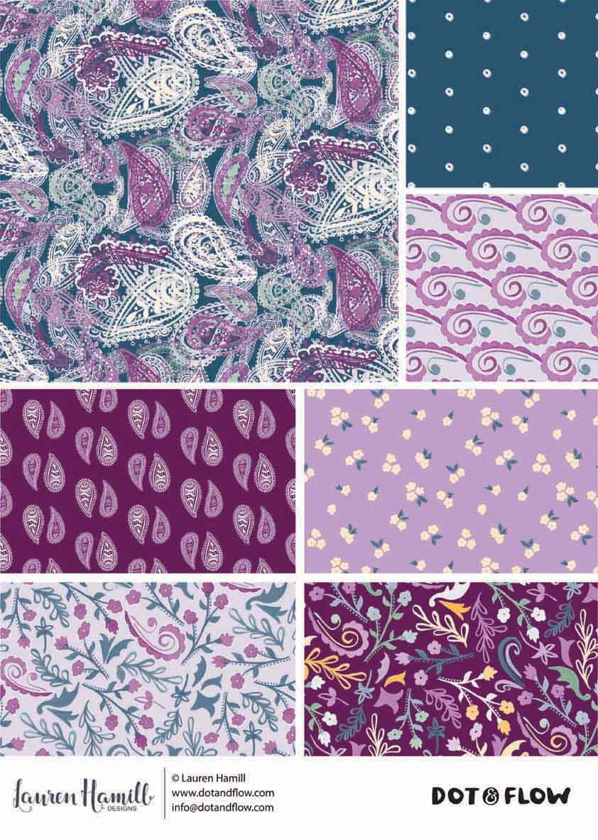 Lauren Hamill - Watercolour Paisley (Purple) - Presentation Sheet - A3.jpg