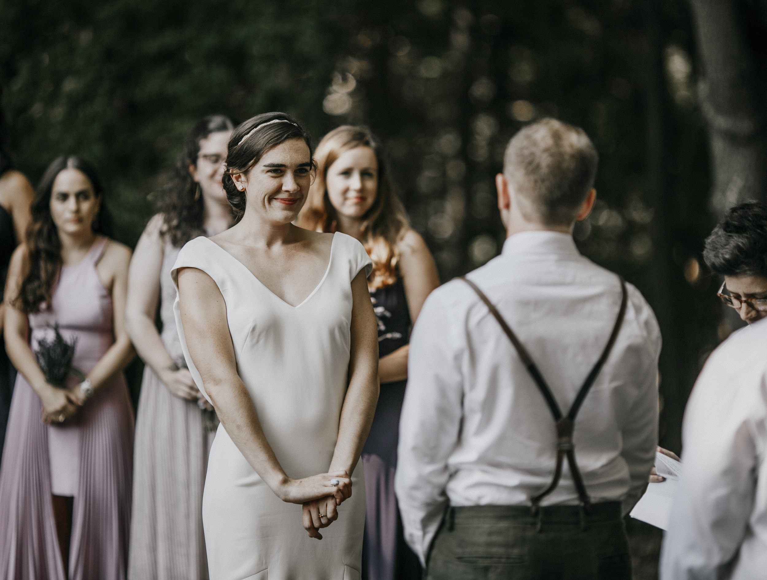 wedding ceremony at Josias River Farm