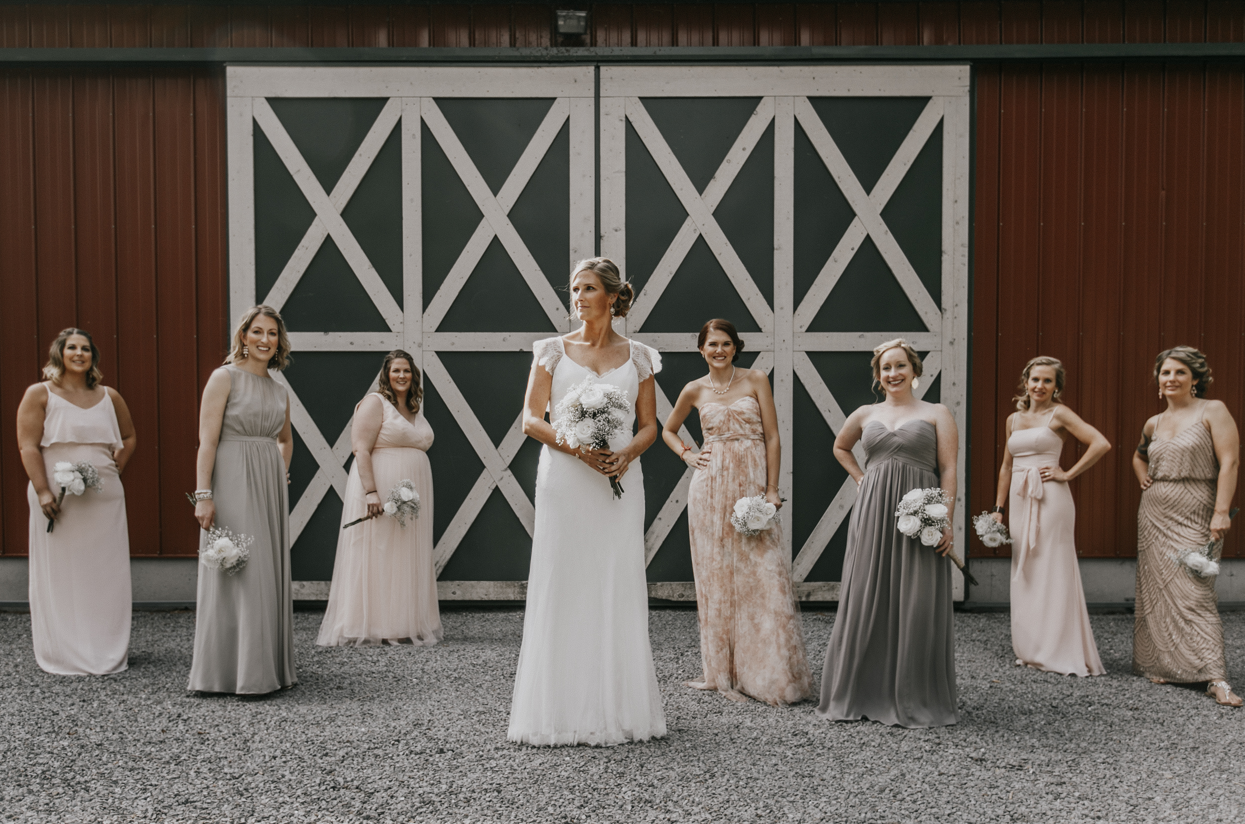 bridal party at Kingsley Pines