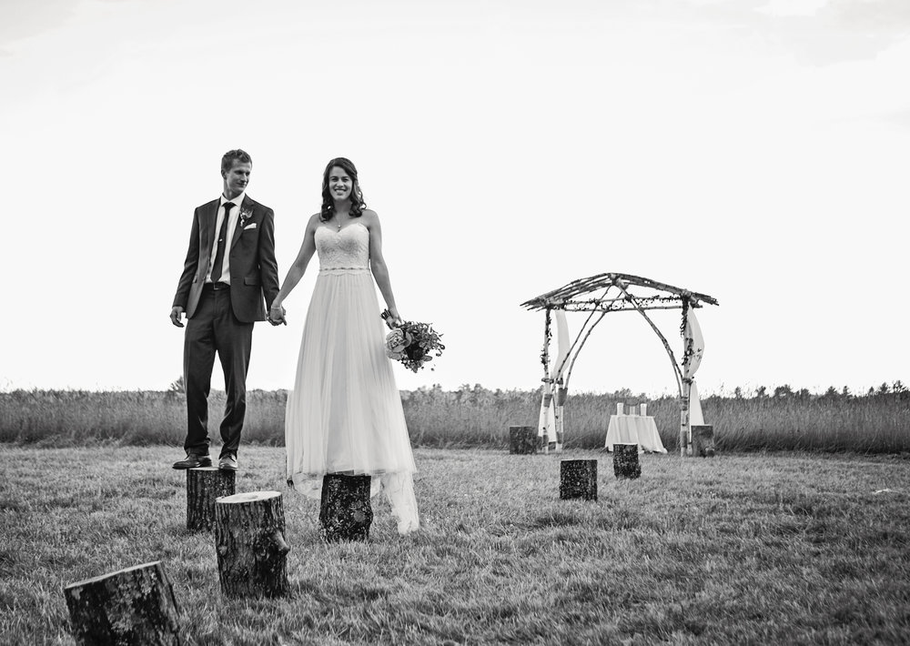 wedding ceremony, Broadturn Farm, Maine