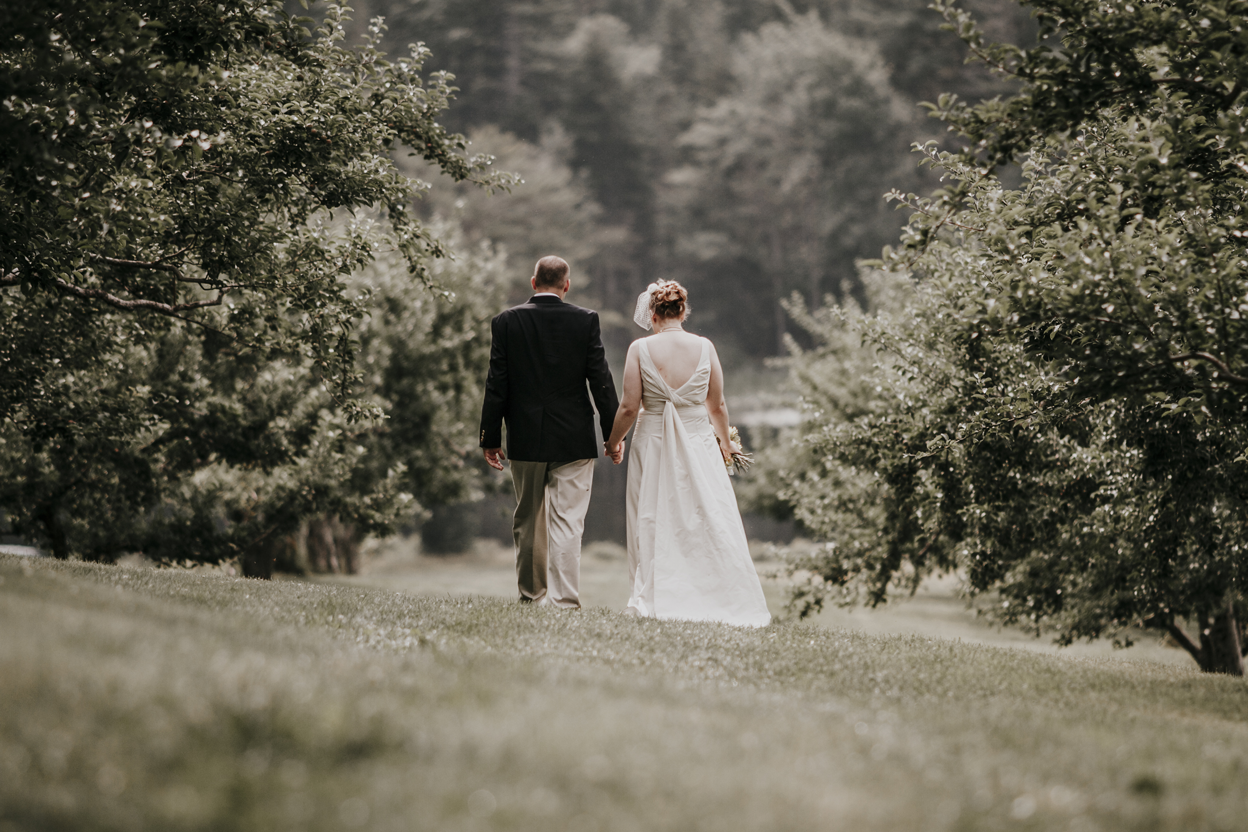 bride and groom Clark Cove Farm,  Maine