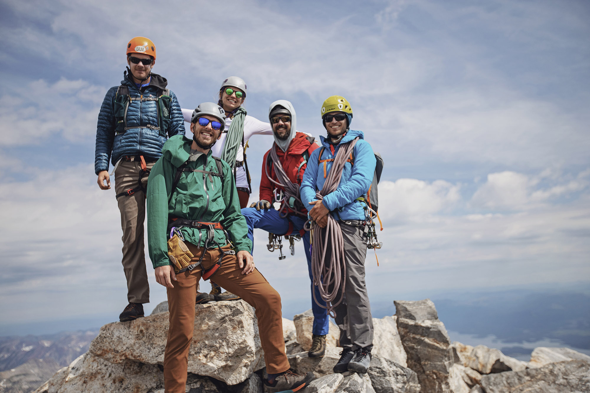  The team on the summit of the Grand Teton. 