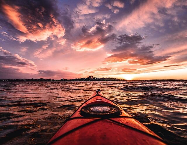 Fire in the sky over Portland harbor.