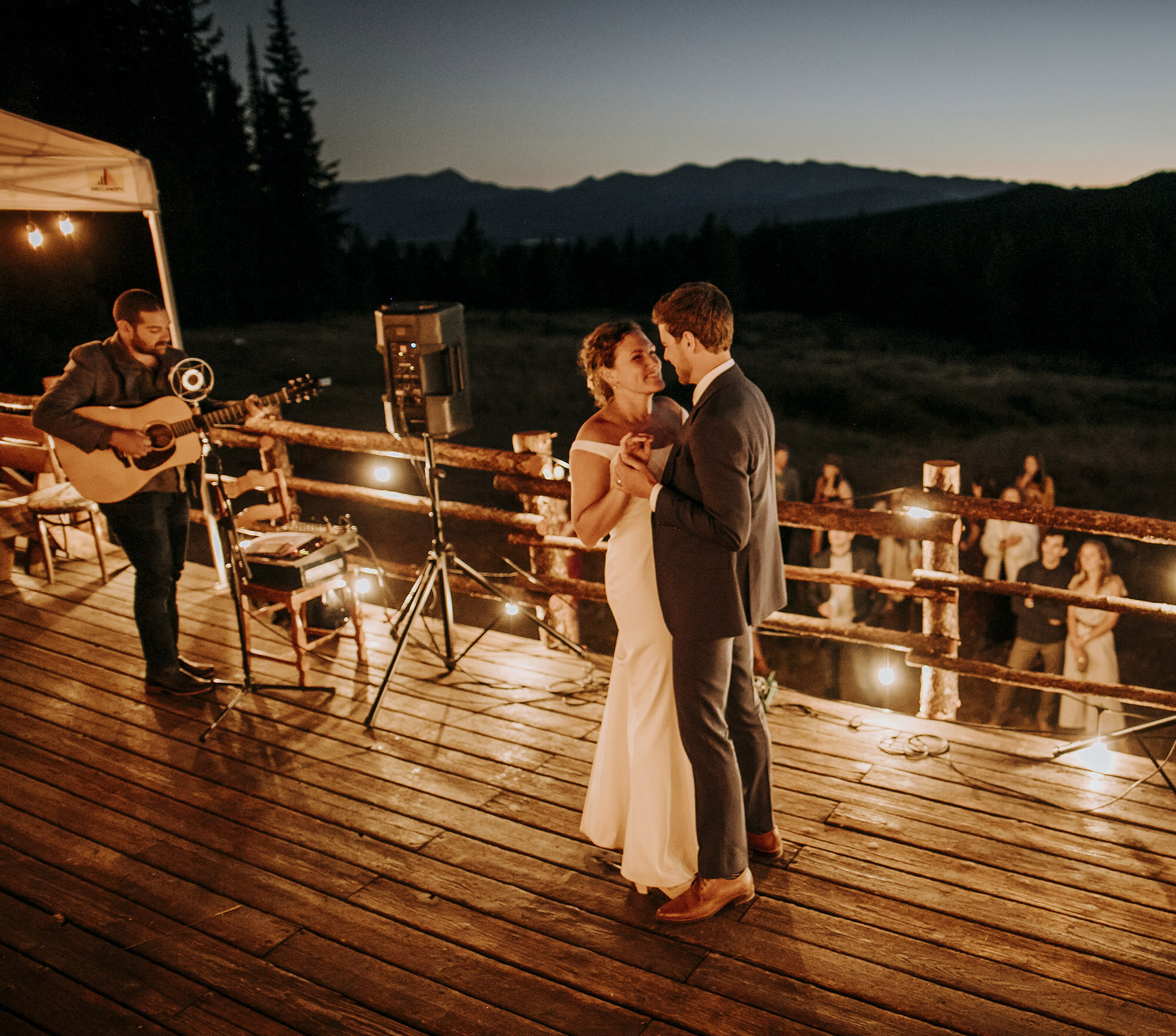  Clara and Alex were supposed to have a large wedding in Maine, but due to Covid downsized to a small event in their hometown of Leadville, Colorado. The intimate ceremony was limited to close friends and family, and they invited more friends to thei