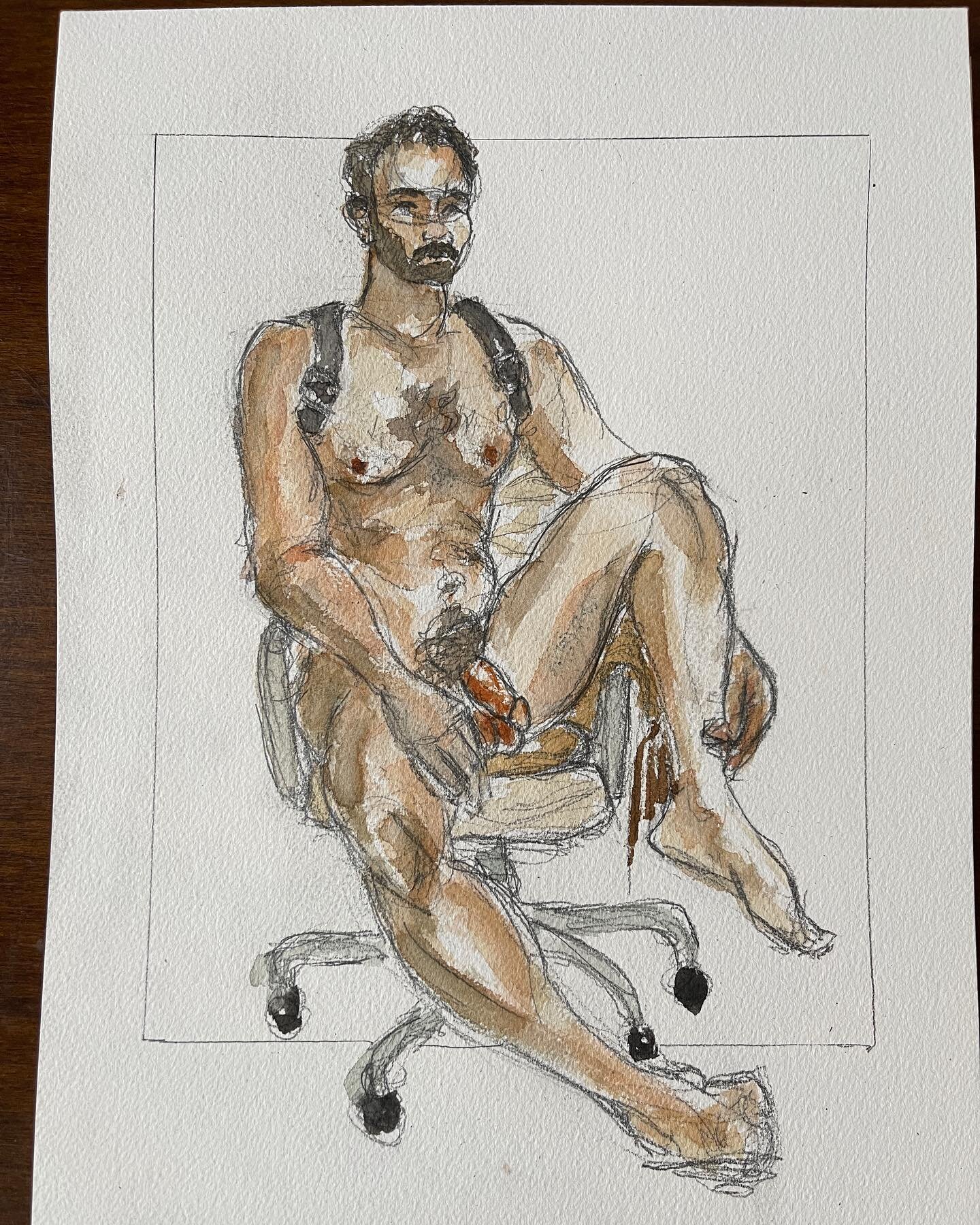 I had such a great time at the uptown drawing group drawing @jonmjcooper. Thanks @sehnsuchtinc, Jon et al. for a wonderful evening. 

#figuredrawing #figurativeart #queerart #queerartist