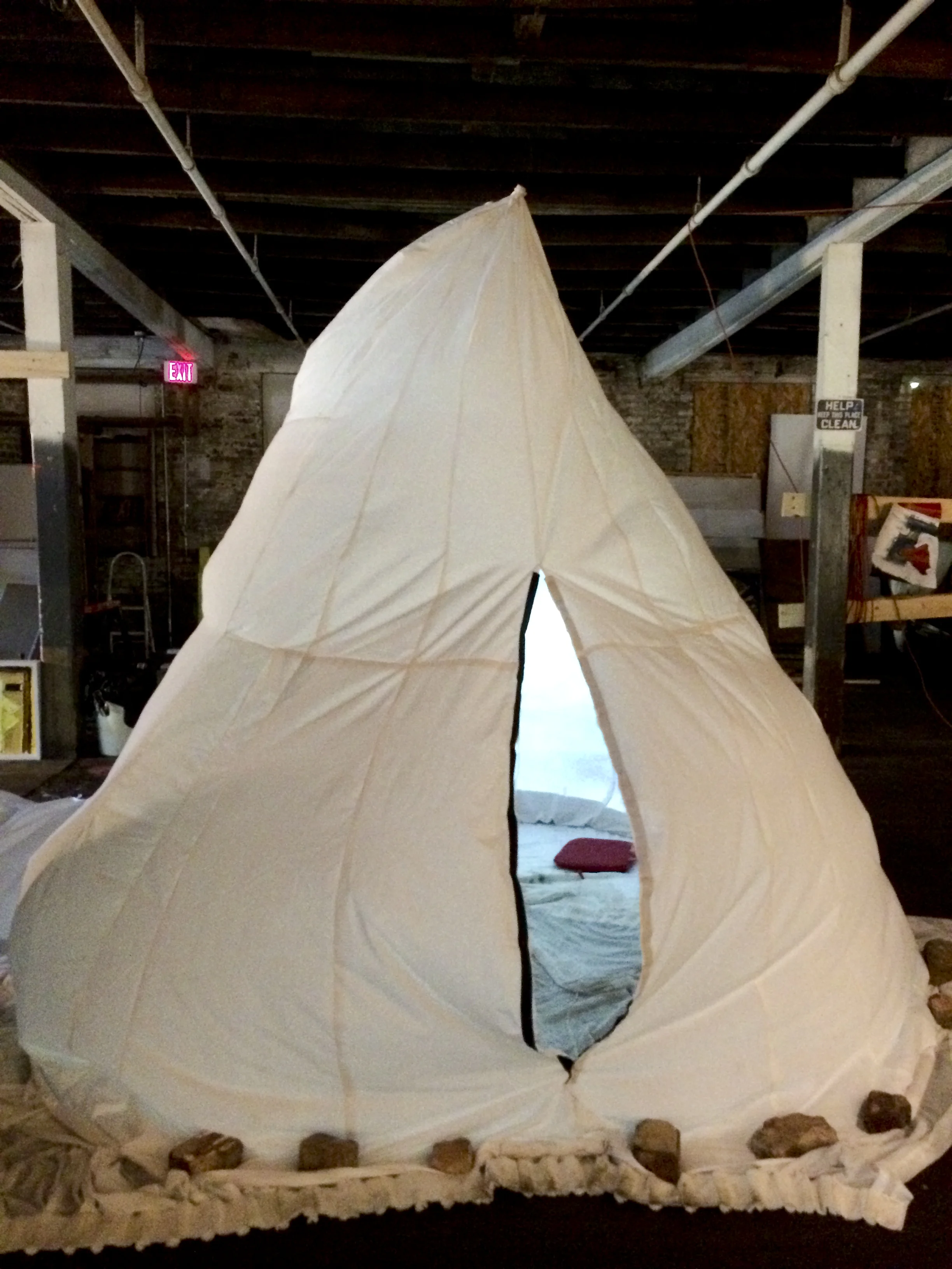 View from Inside My Pocket, inflatable, projected video