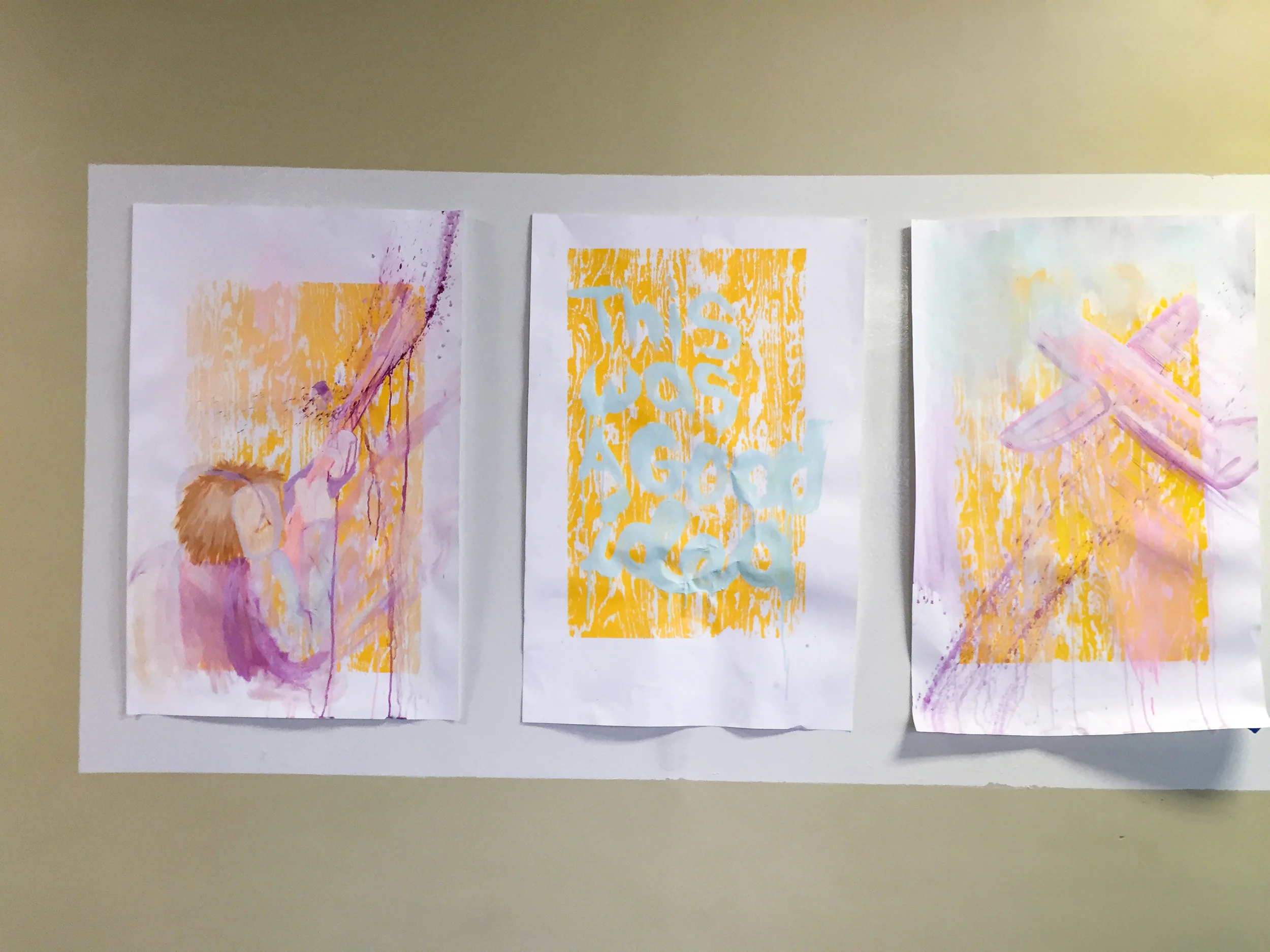 This was a Good Idea , screen print and acrylic on paper