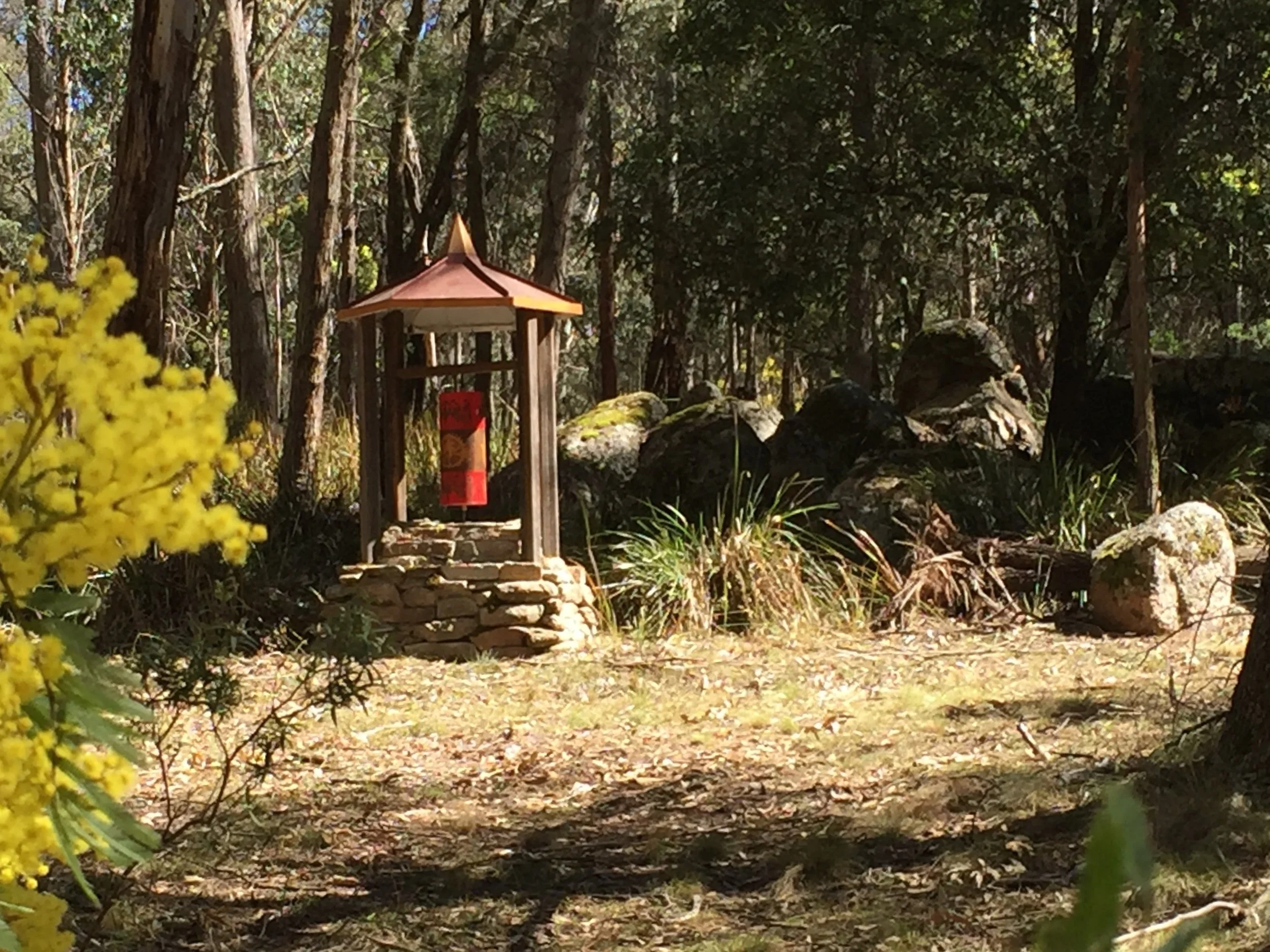 At the meeting of paths, a little temple for contemplation...