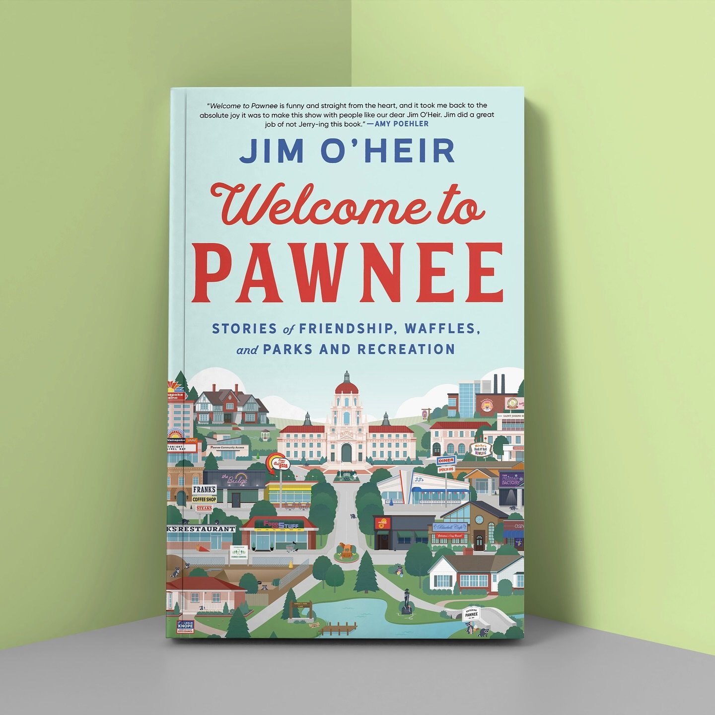 I&rsquo;m so excited to share that my illustration of Pawnee is now gracing the cover of Jim O&rsquo;Heir&rsquo;s behind-the-scenes book about Parks and Recreation! Devoted fans will have fun spotting 30+ references to locations and jokes from the se