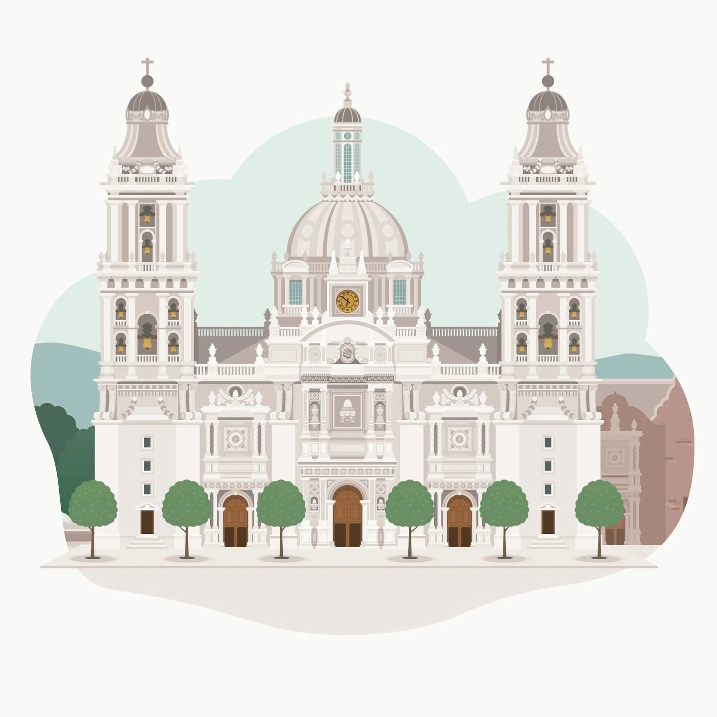 Have I mentioned how much I love architecture? 🤓While working on the Real Estate team at Salesforce, I created the signage, posters, merch, and illustrative artwork for the grand opening of the company&rsquo;s Mexico City office. 🇲🇽 Some of these 
