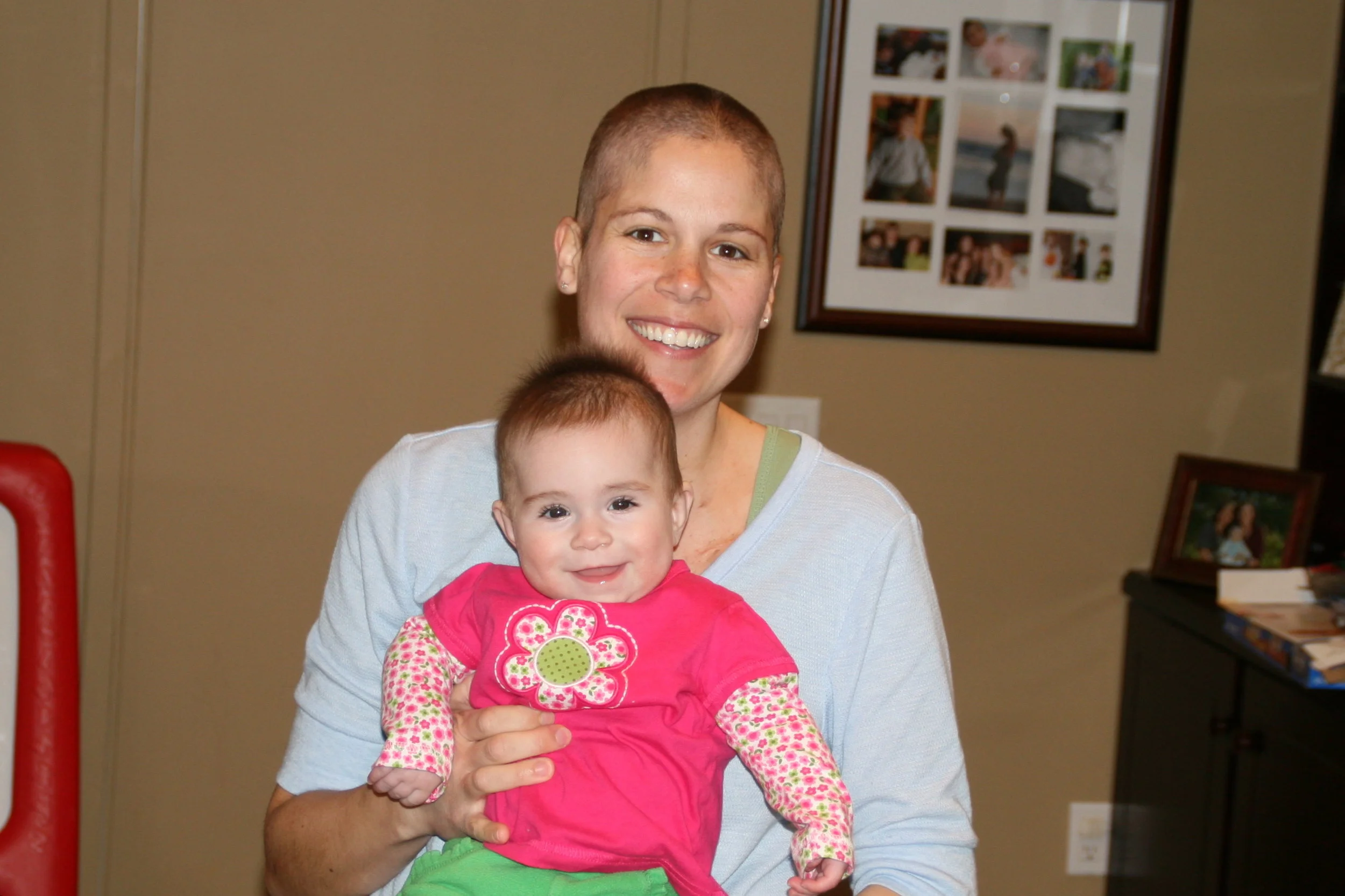 The night I shaved my head with Nate and baby Lillian had more hair than me