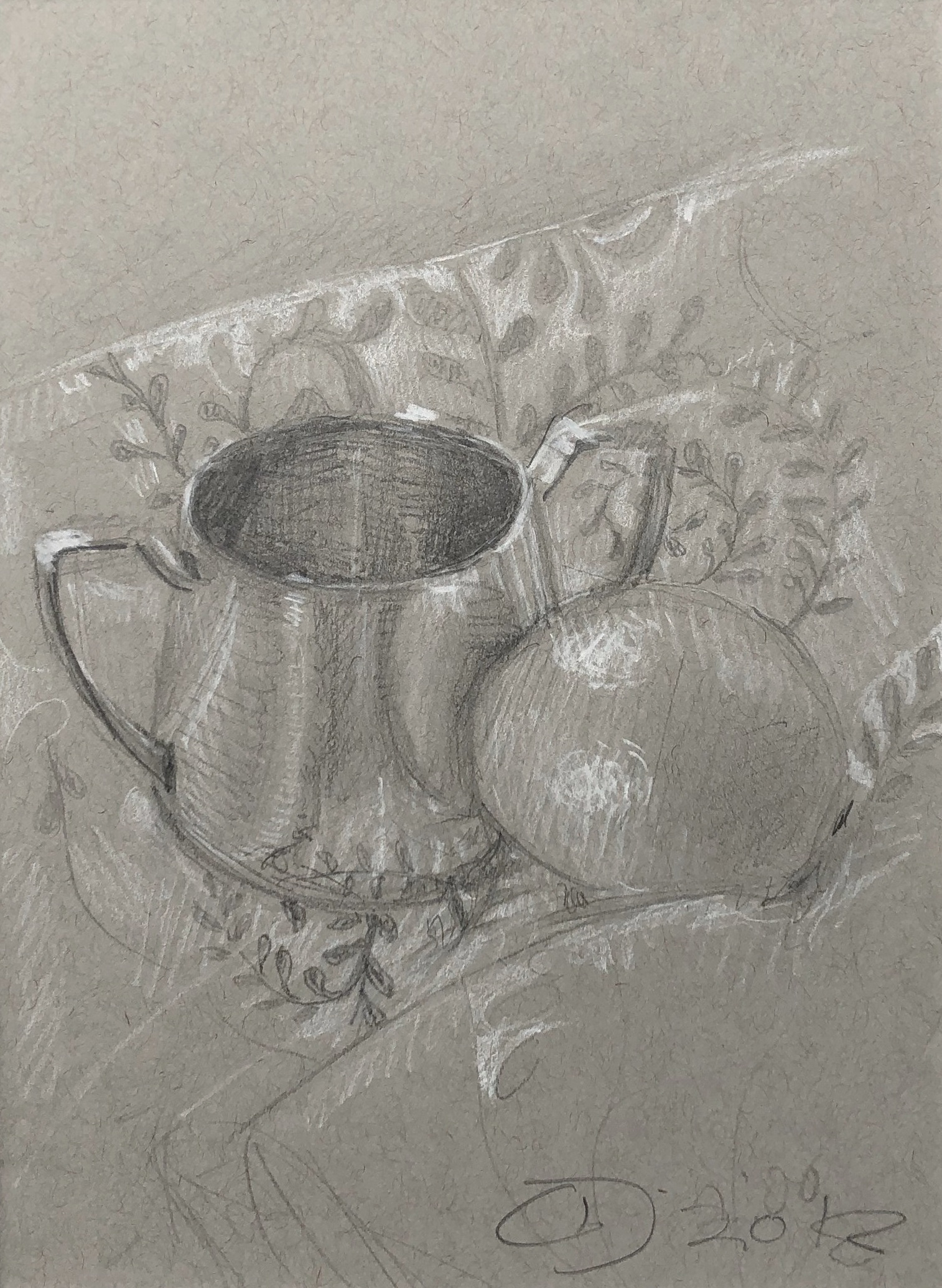 Cup and fruit