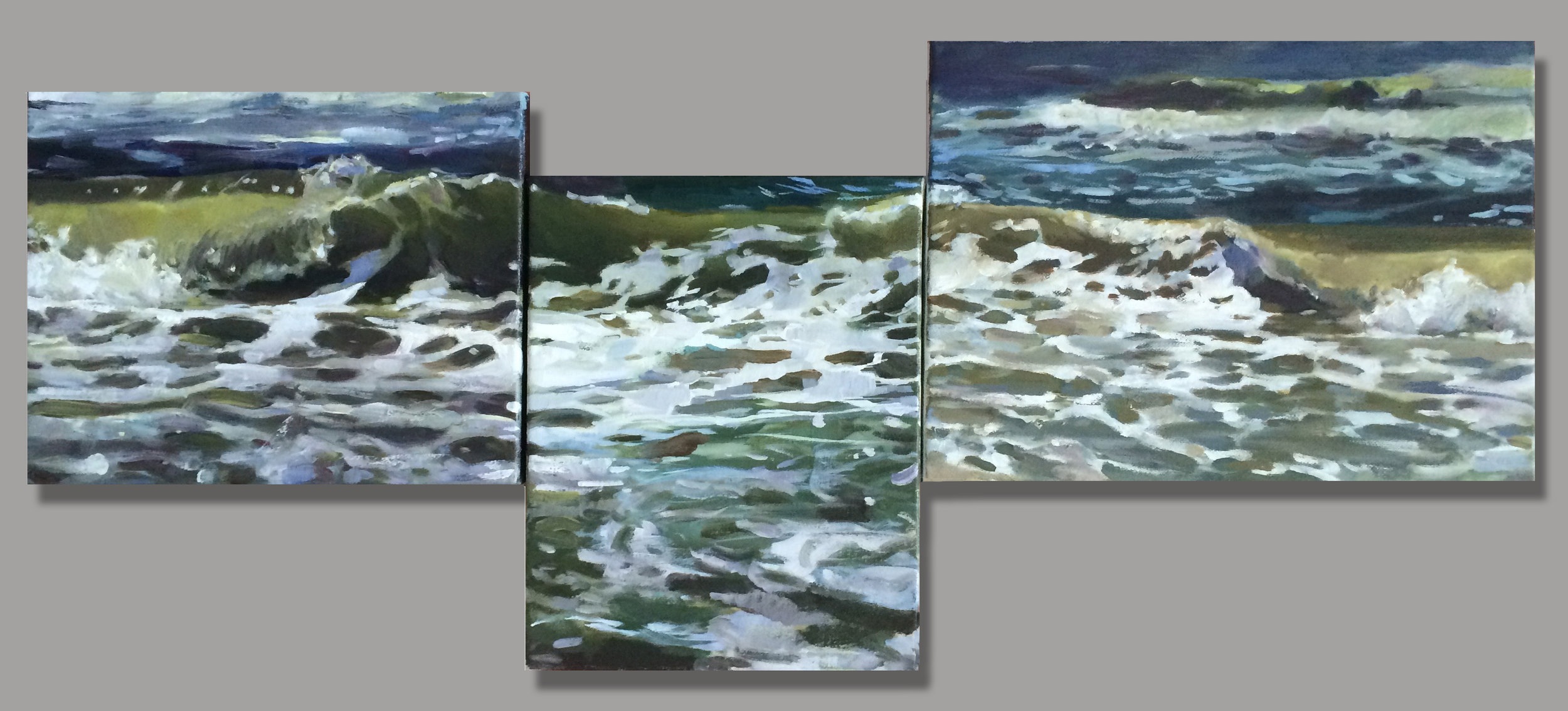 Wave triptych