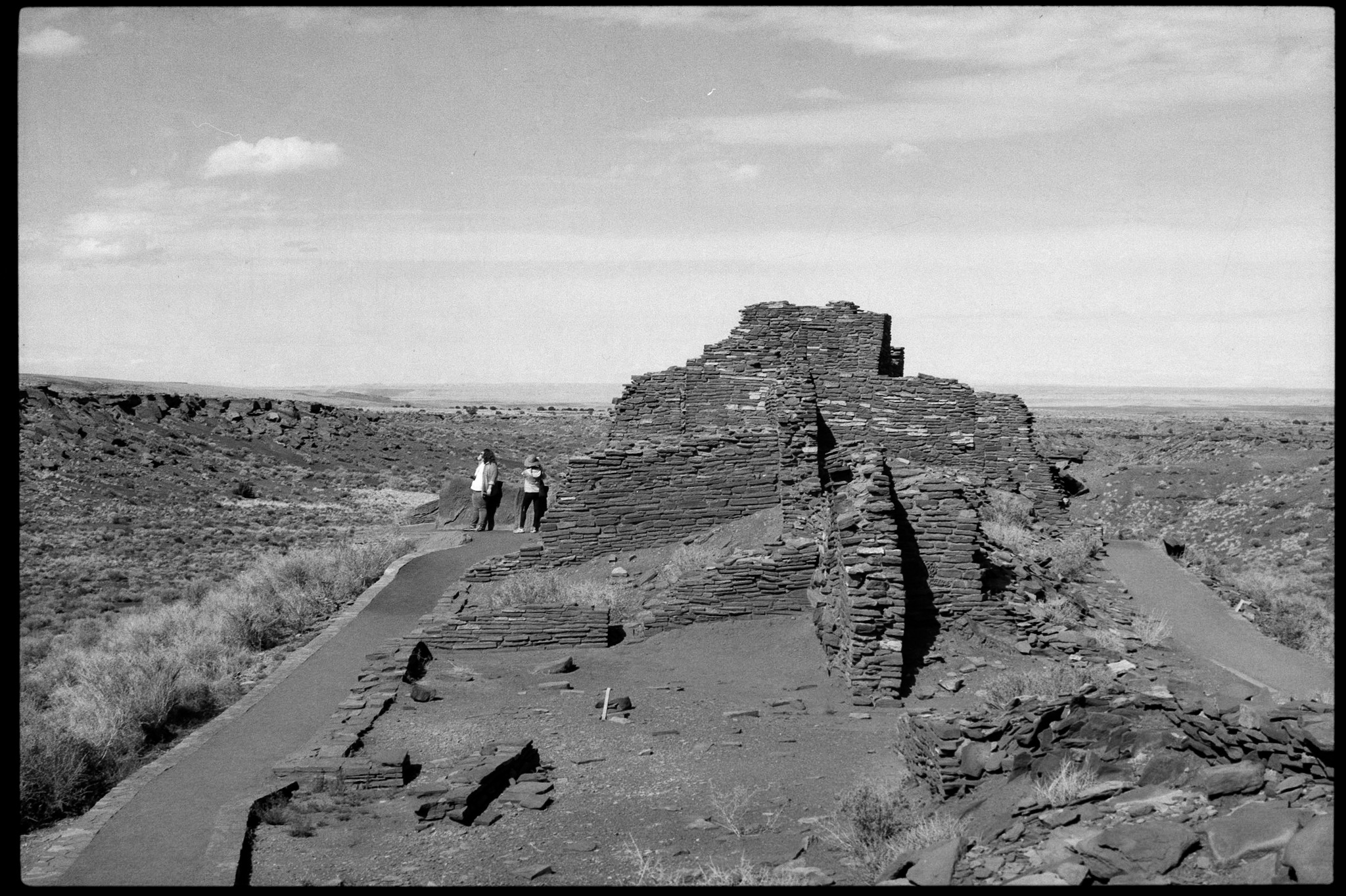 Deteriorated dwellings that used to be bedrooms at Wupatki National Monument
