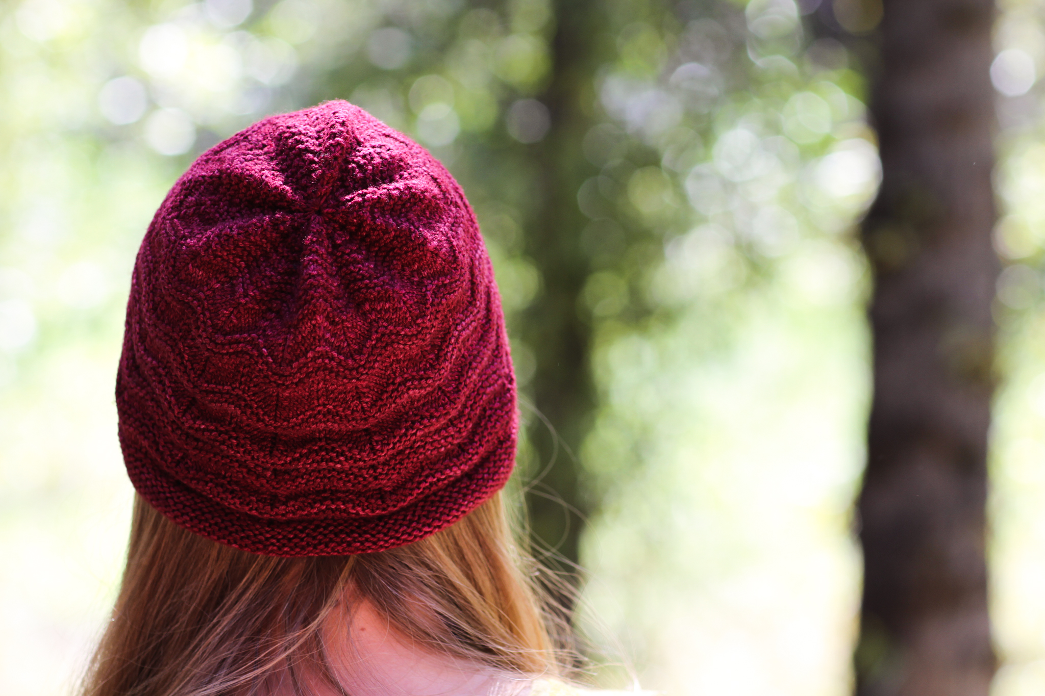 Hat: "Norby" by Gudrun Johnston. Yarn: Malabrigo Yarn Sock in "Tiziano Red."