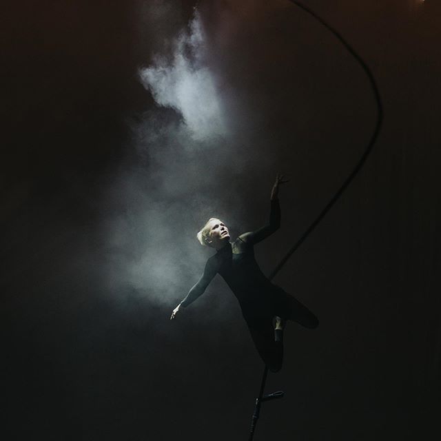 Thought, &ldquo;what if I just flip this one,&rdquo; and now I want to do a whole shoot with aerial artists. Does this make anyone else think of a deep sea diver? Shot at the @carbondalearts annual fashion show. Tag the artist if you know them, I sad