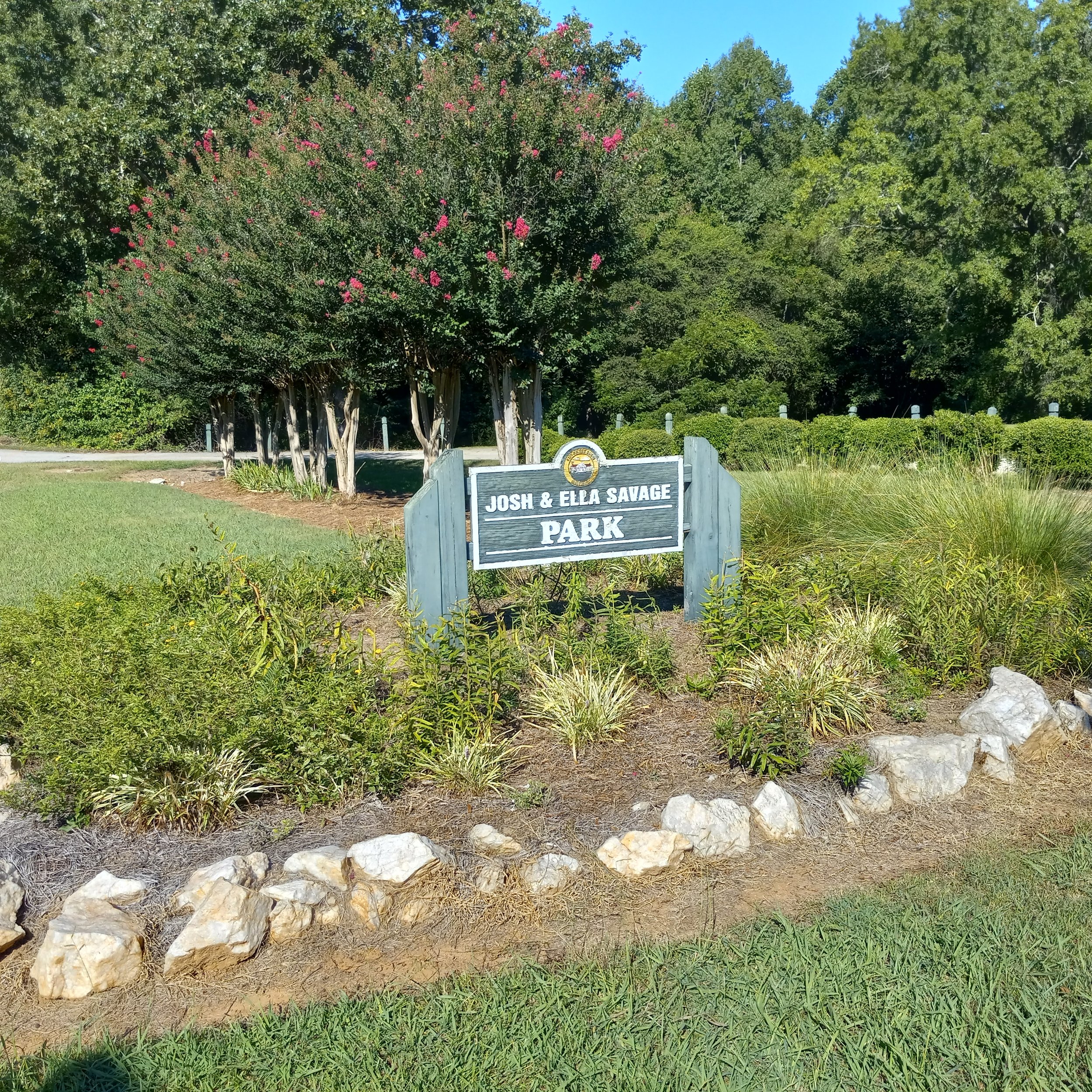 savage park sign and flowerbed.jpg