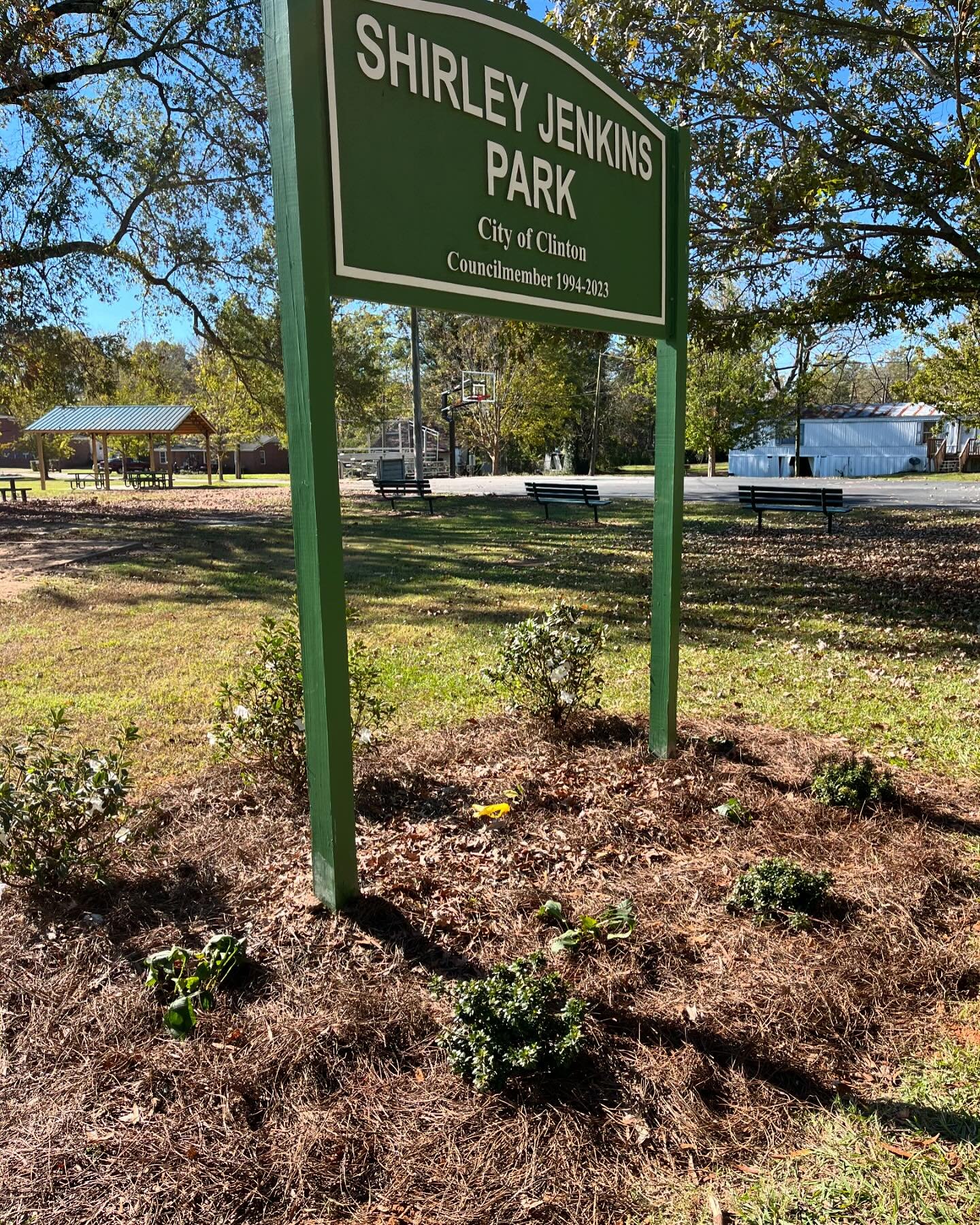 We put in new plants by the park sign today: azaleas, cone flowers, daffodils, and a Beautyberry.