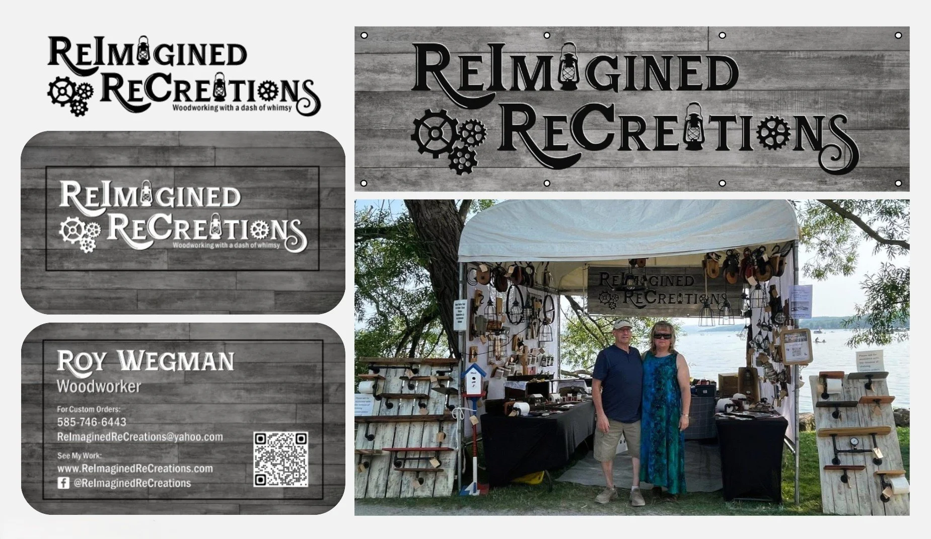 logo and business cards for a small woodworking business